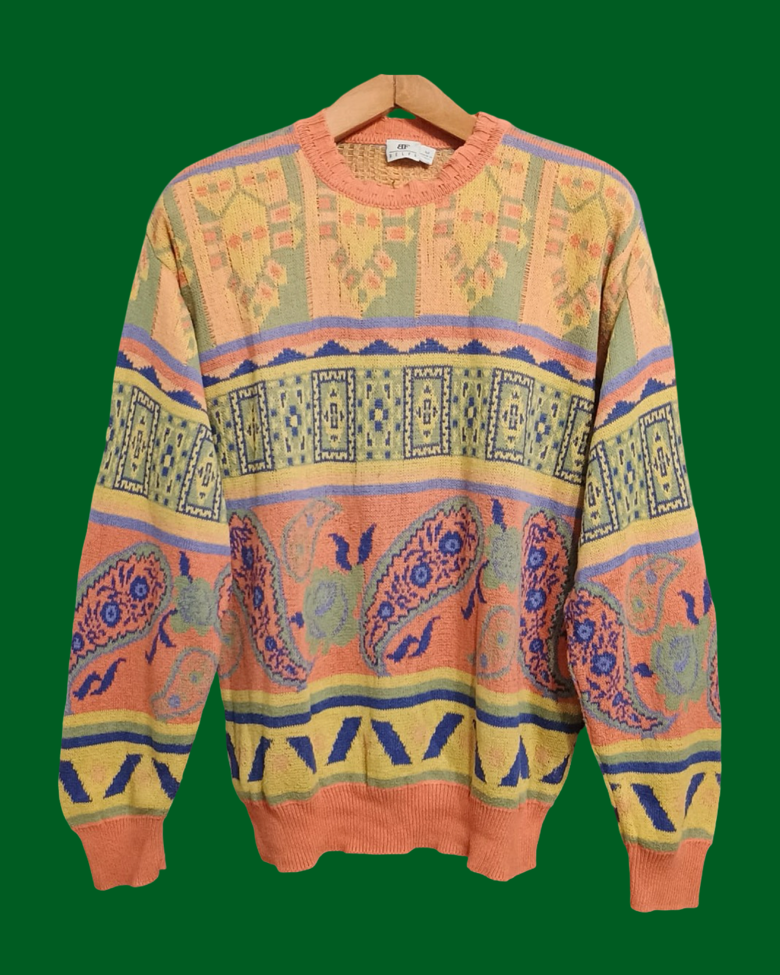 Vintage Multicolor Fantasy 90's Sweater Unisex Size M
