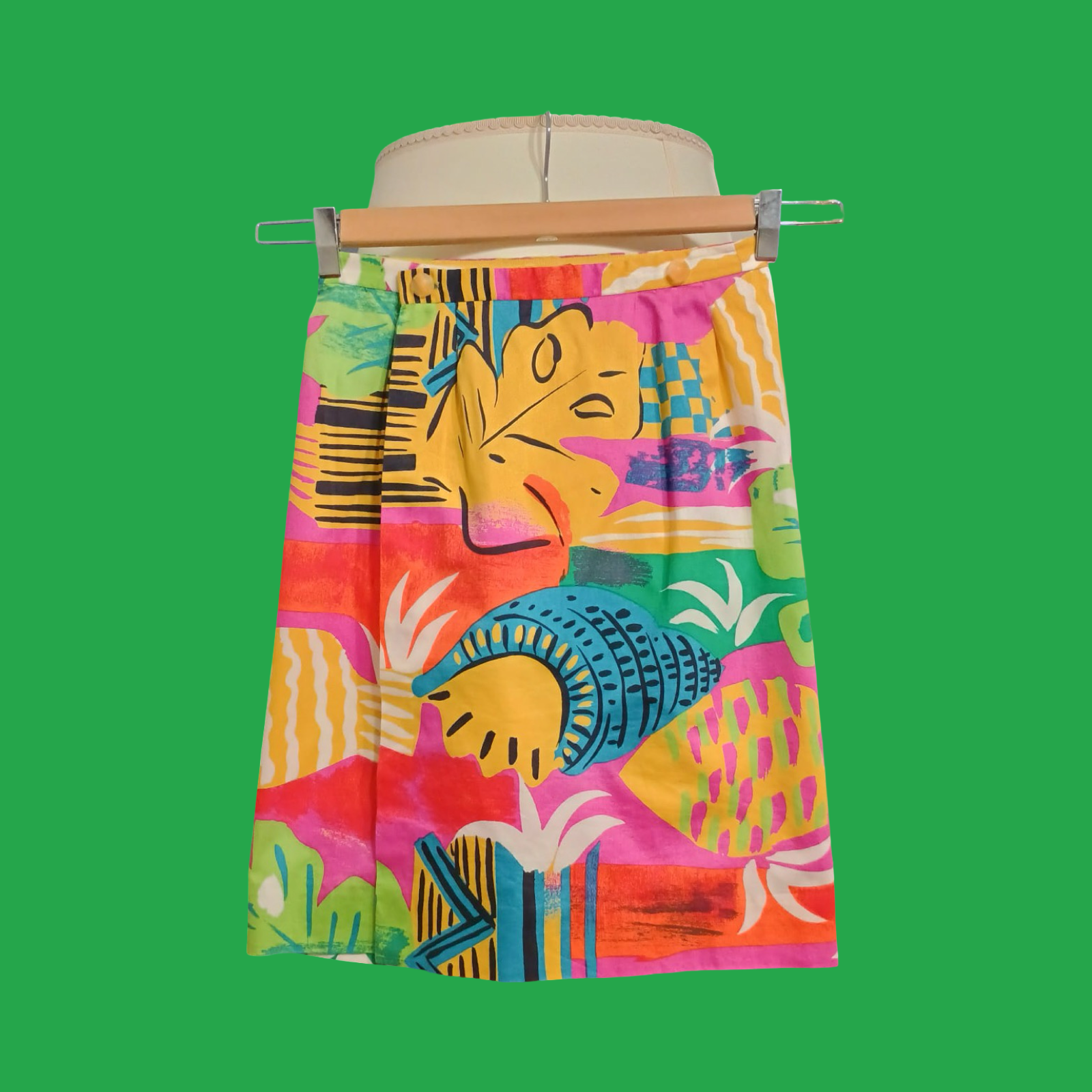Vintage Multicolor Fantasy 90's Shirt Woman Skirt M