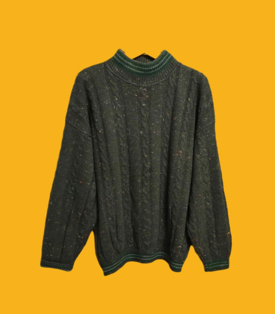 Maglione Vintage Multicolor A Fantasia Anni 90 Unisex Size L