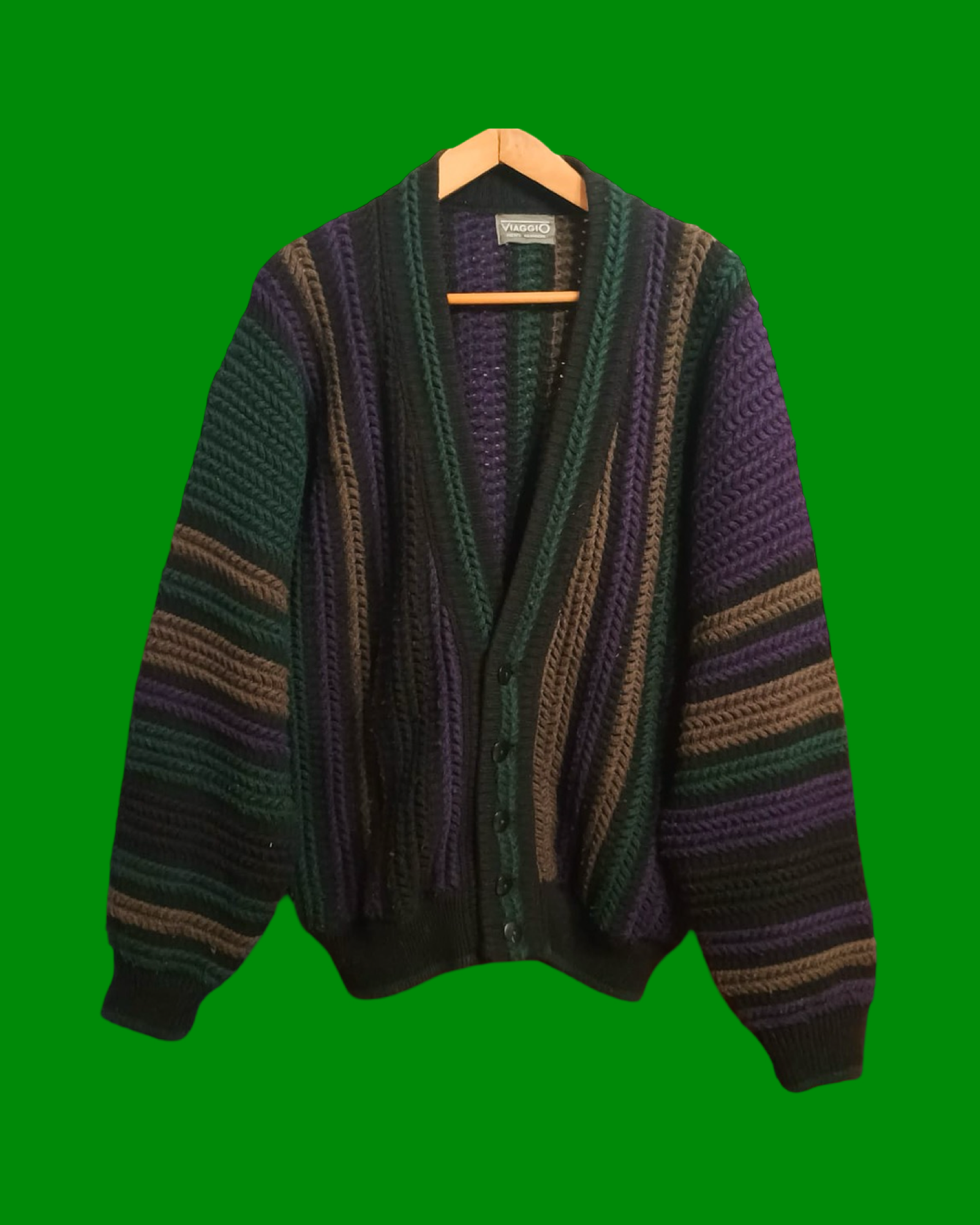 Vintage Multicolor Fantasy 90's Cardigan Unisex Size L