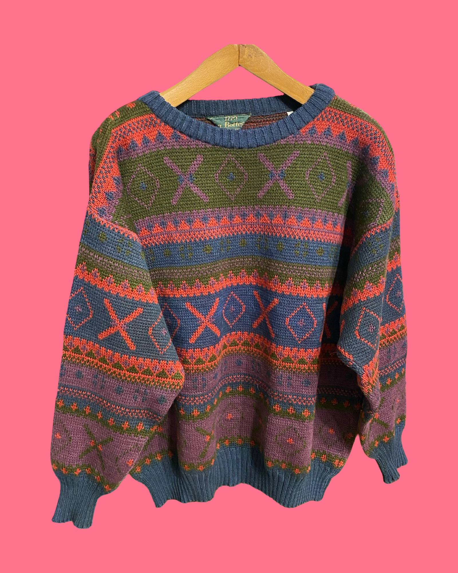 Vintage Multicolor Fantasy 90's Sweater Unisex Size L