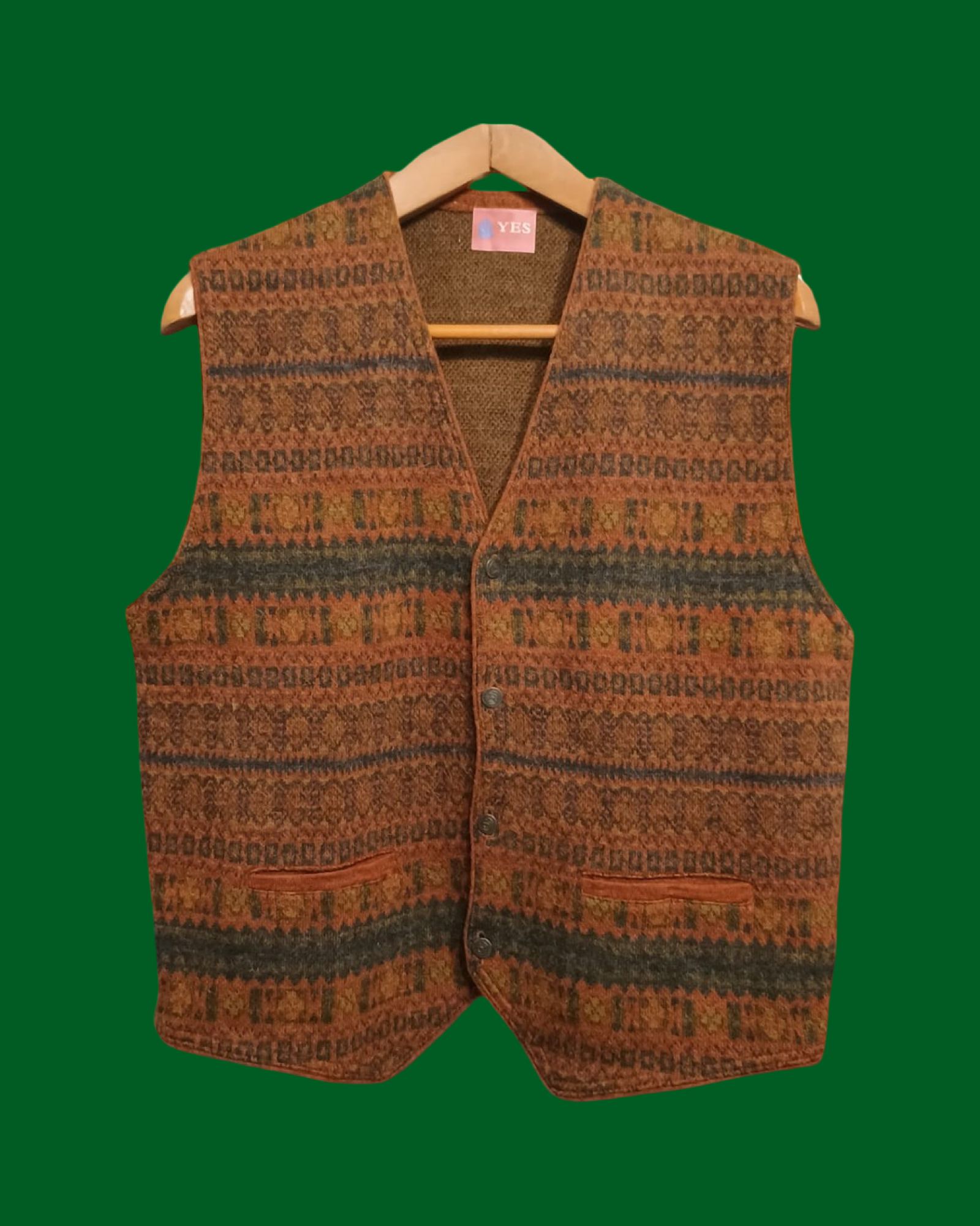 Vintage Multicolor Fantasy 90's Gilet Unisex Size M