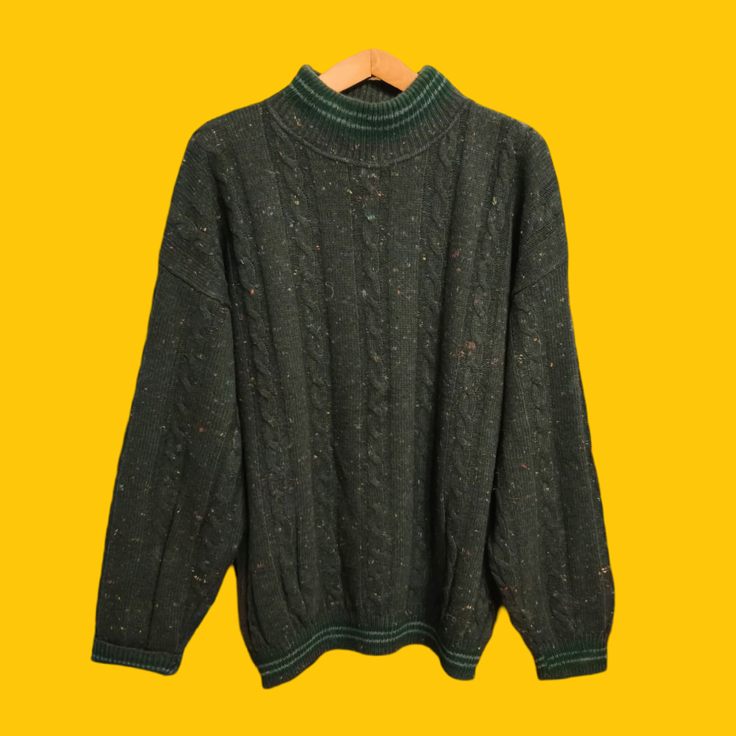 Maglione Vintage Multicolor A Fantasia Anni 90 Unisex Size L