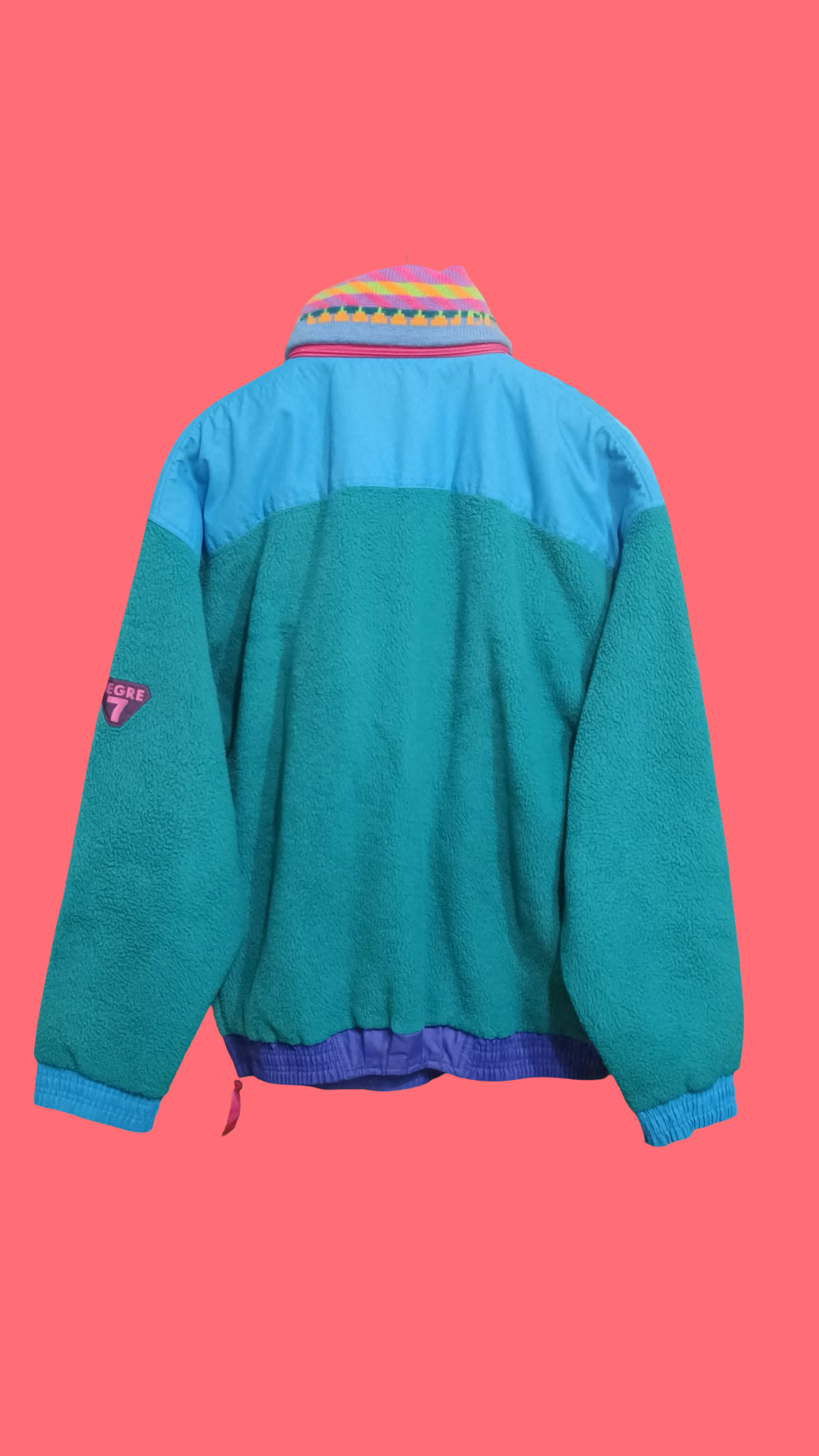 Vintage Multicolor Fantasy 90's Sweatshirt-Coat Unisex Size XL