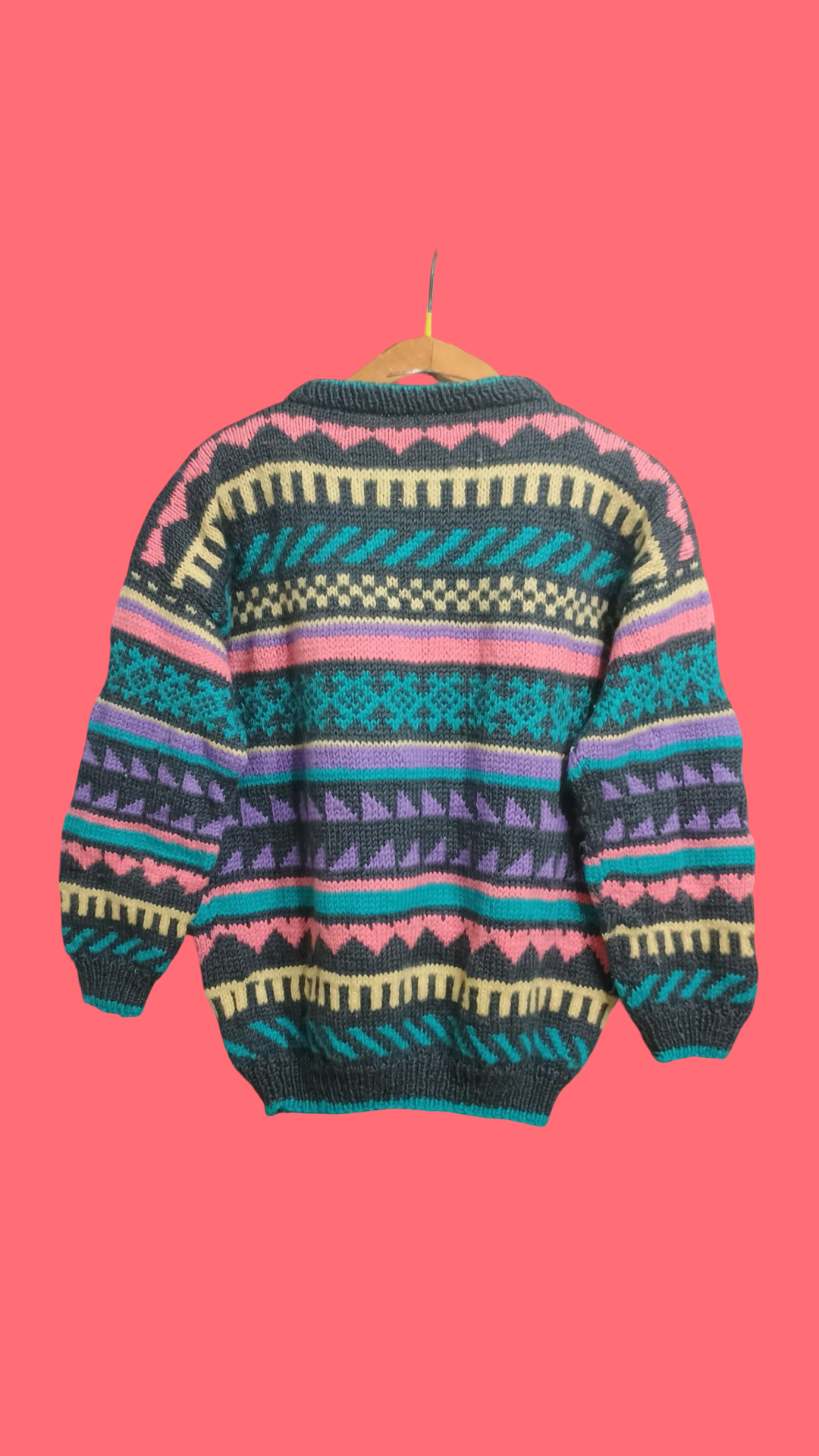 Vintage Multicolor Fantasy 90's Sweater Woman Size S