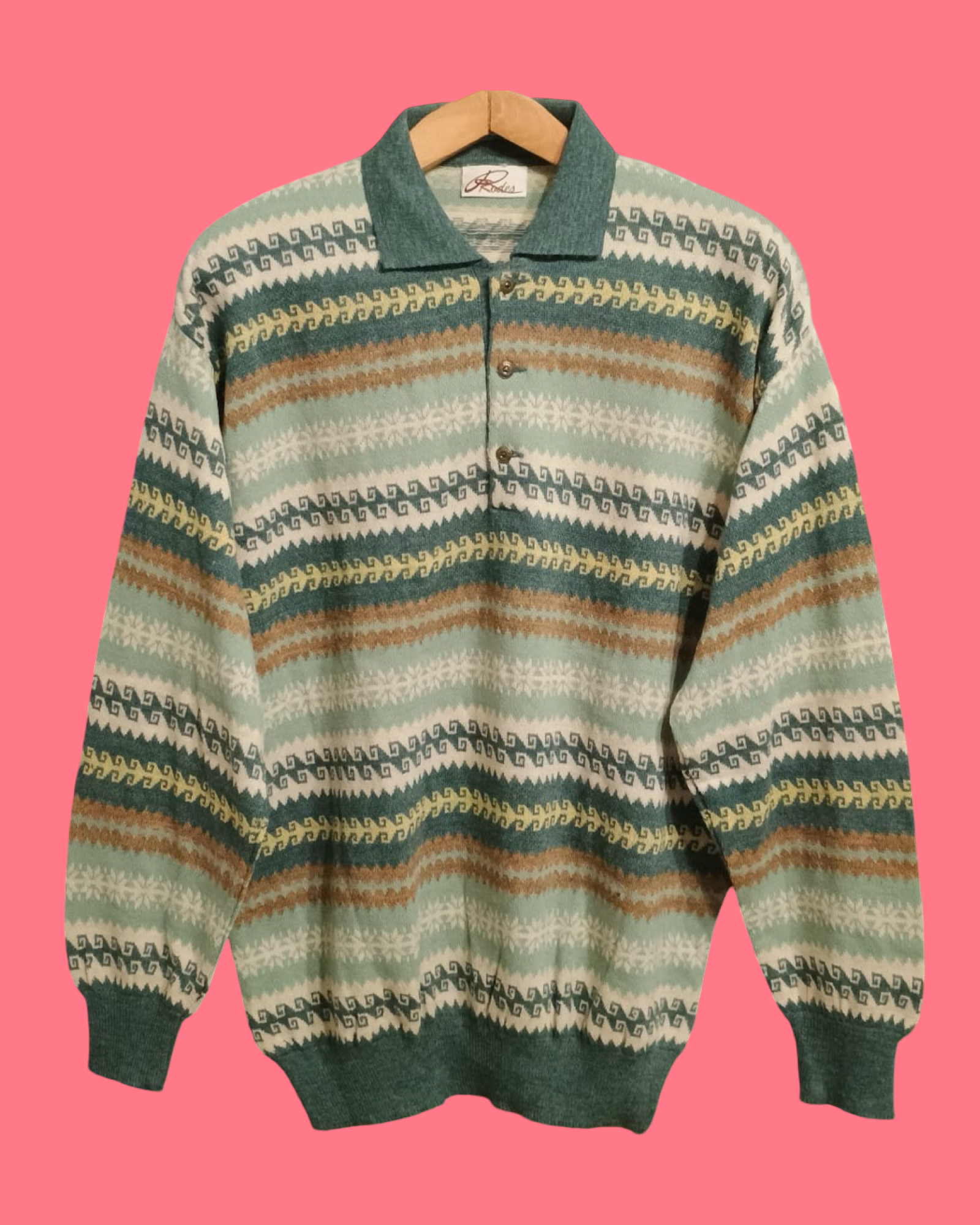Vintage Multicolor Fantasy 90's Sweater Unisex Size XL