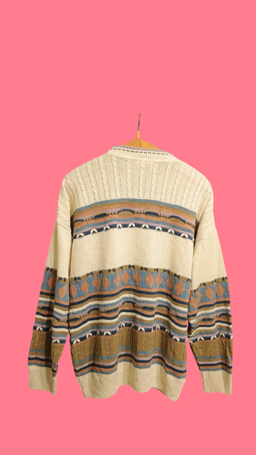 Vintage Multicolor Fantasy 90's Sweater Unisex Size L