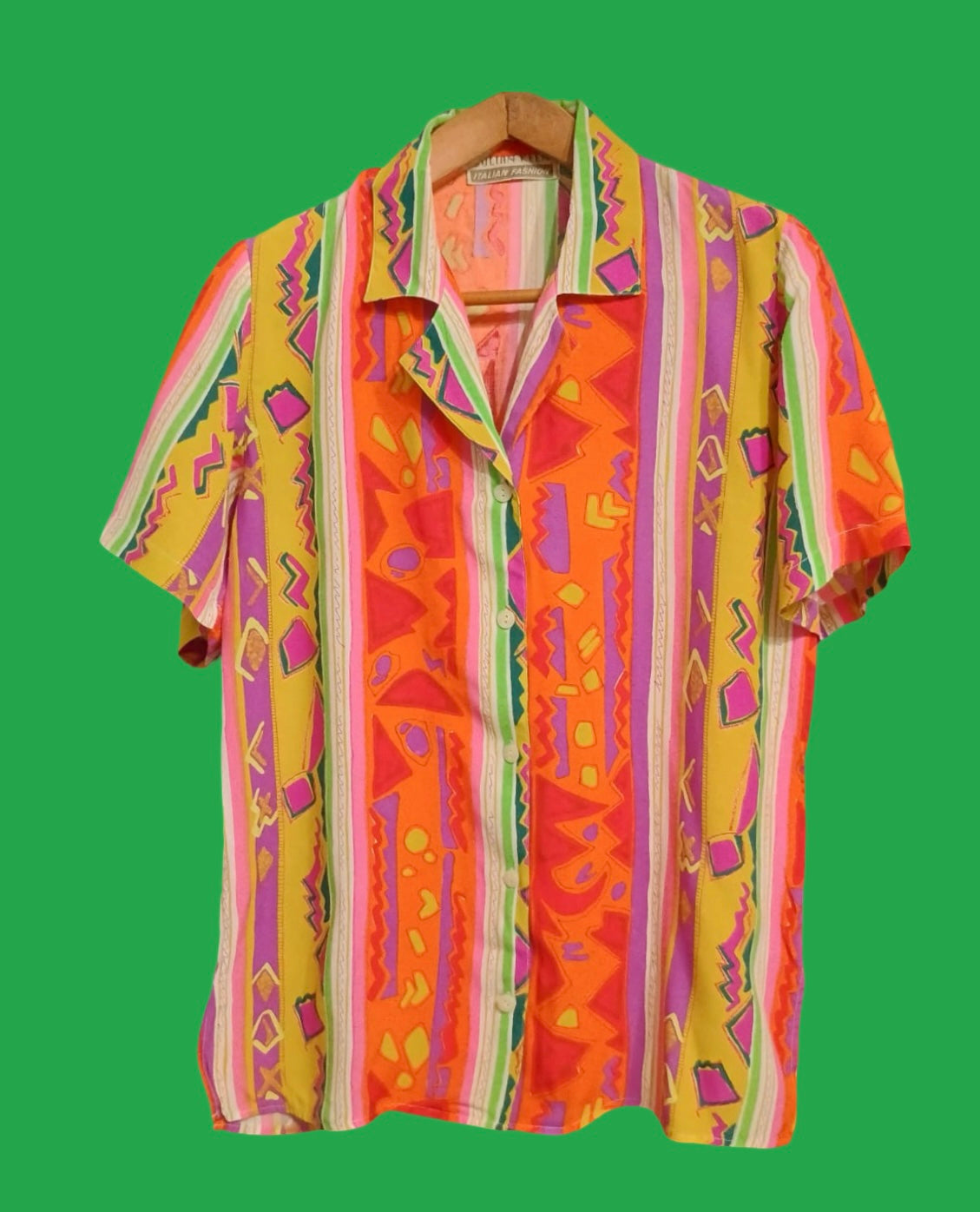 Vintage Multicolor Fantasy 90's Shirt Woman Size M