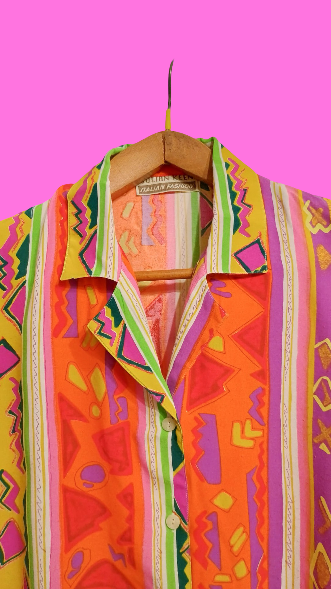 Vintage Multicolor Fantasy 90's Shirt Woman Size M