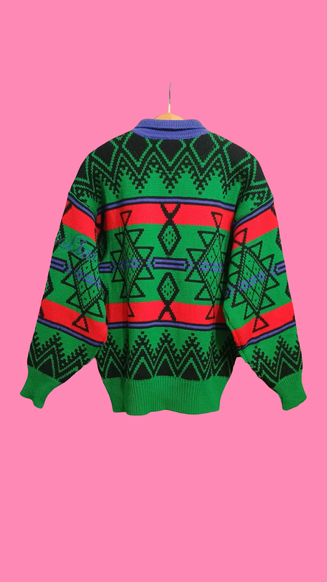 Vintage Multicolor Fantasy 90's Sweater Unisex Size L
