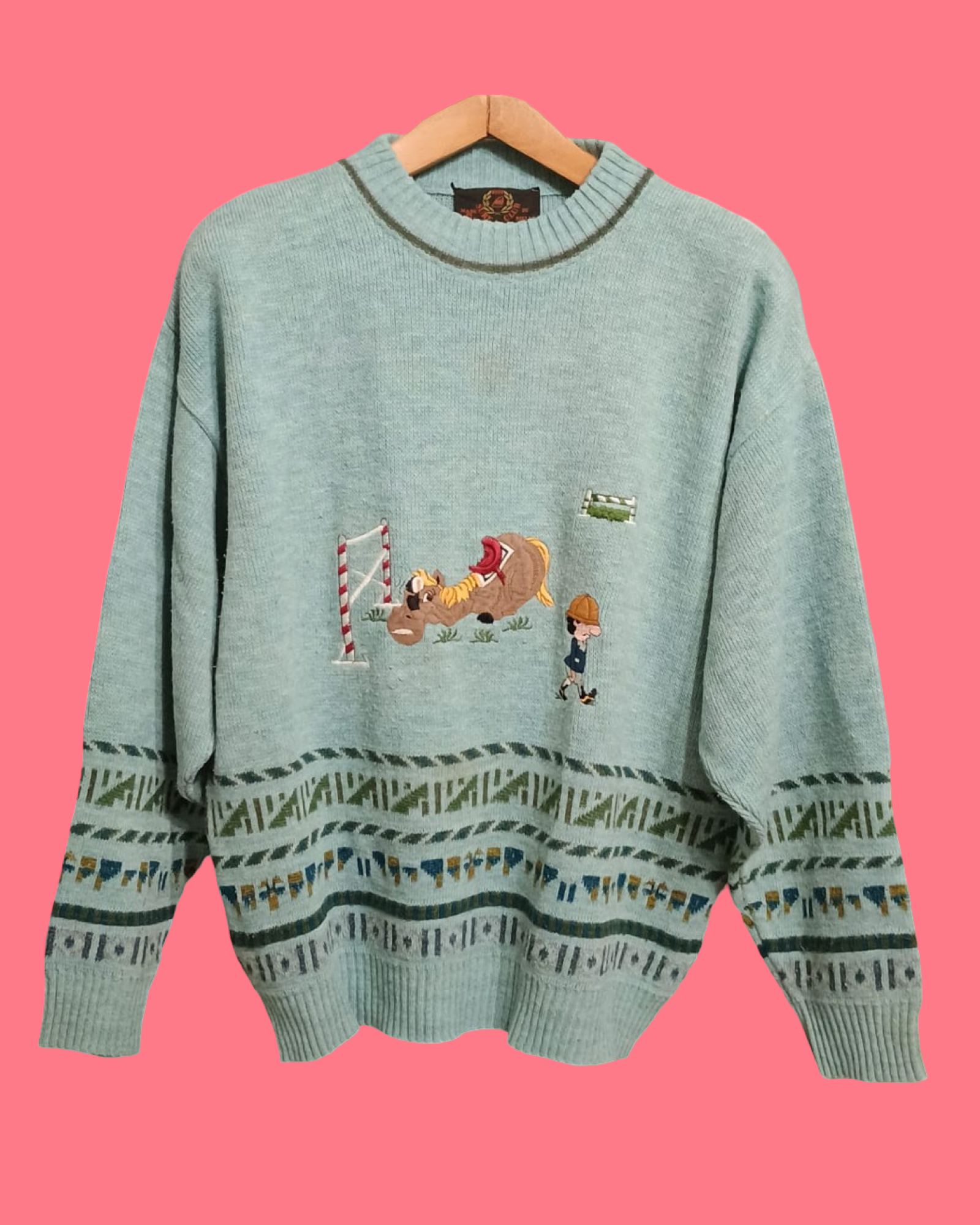 Vintage Multicolor Fantasy 90's Sweater Unisex Size L