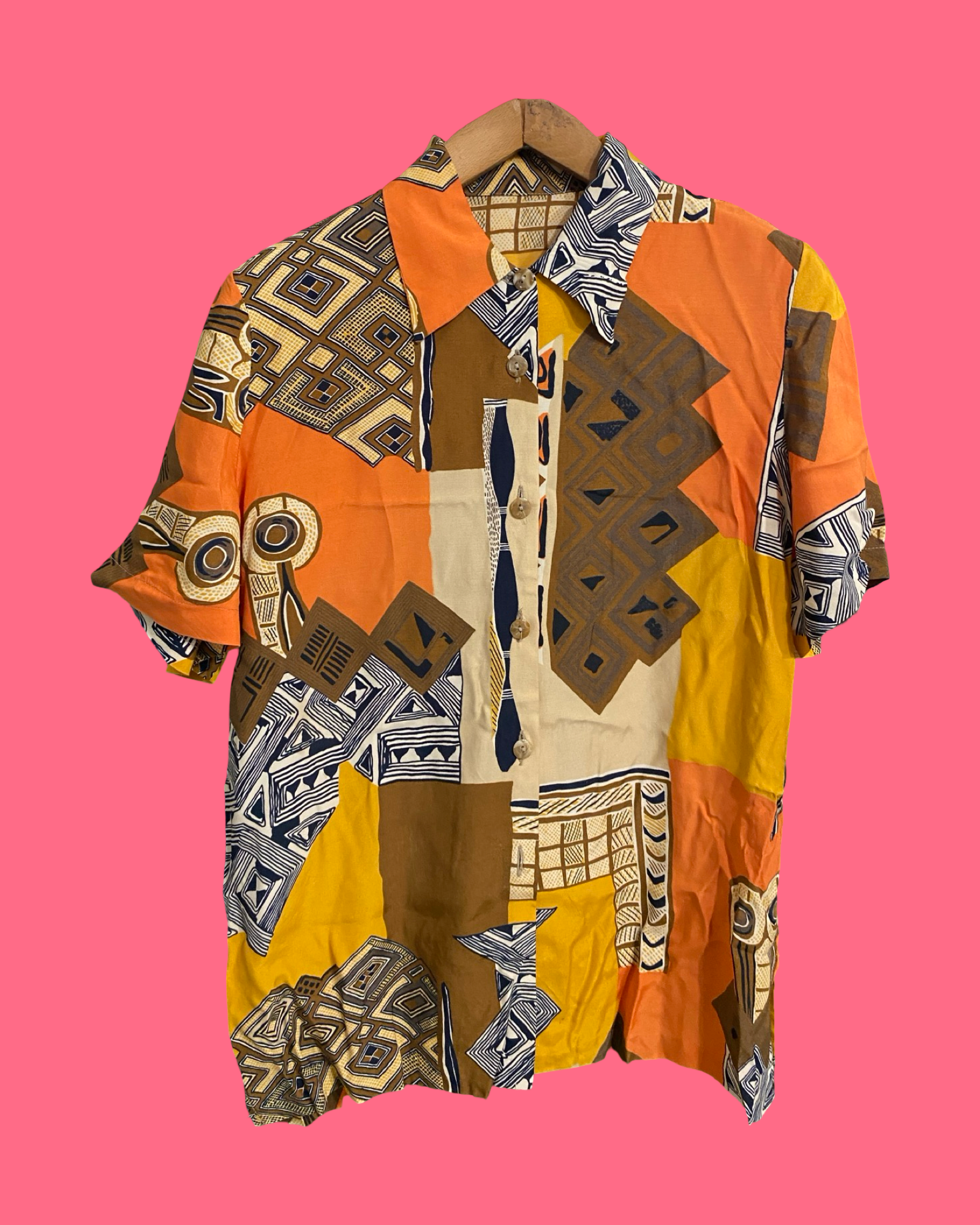 Vintage Style Multicolor Fantasy 90's Shirt Woman Size L