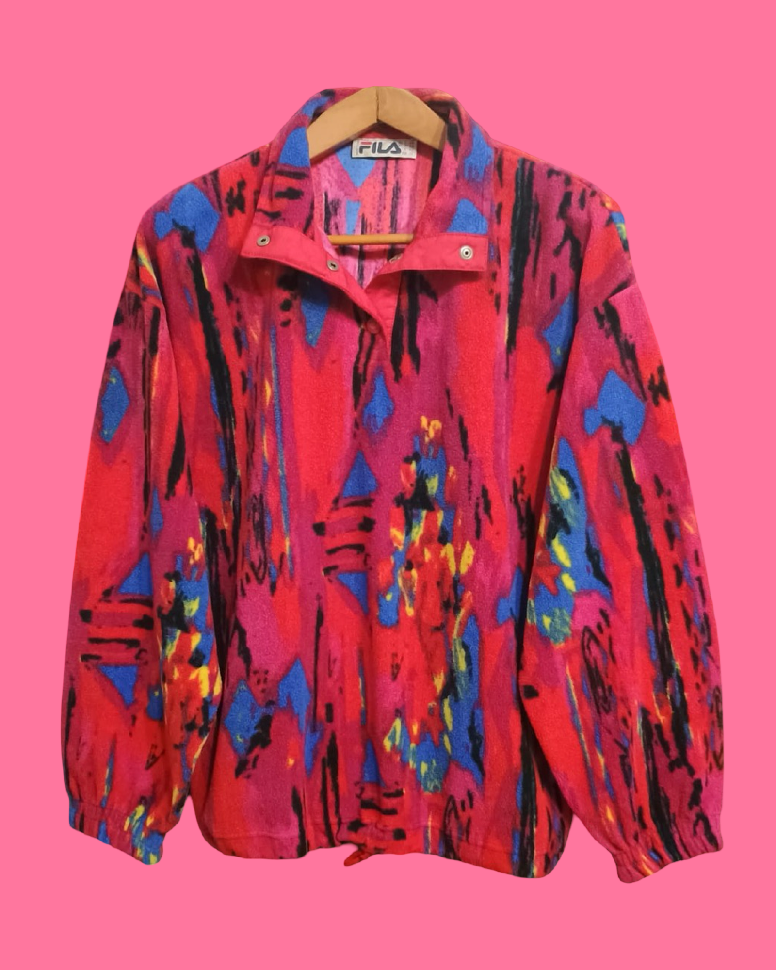 Vintage Multicolor Fantasy Fila 90's Sweatshirt Woman Size M