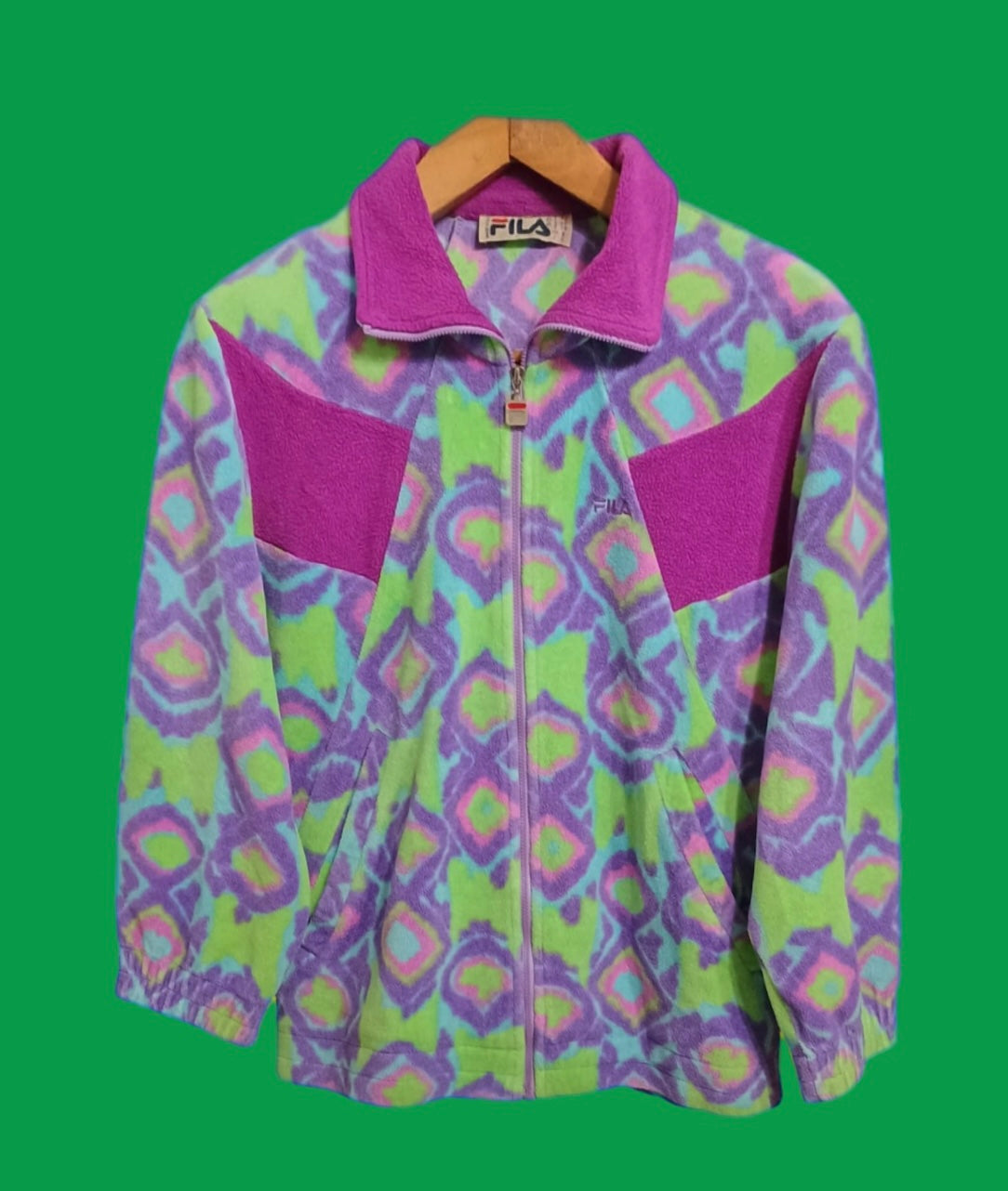 Sweatshirt Fila Vintage Multicolor A Fantasia Anni 90 Woman Size M