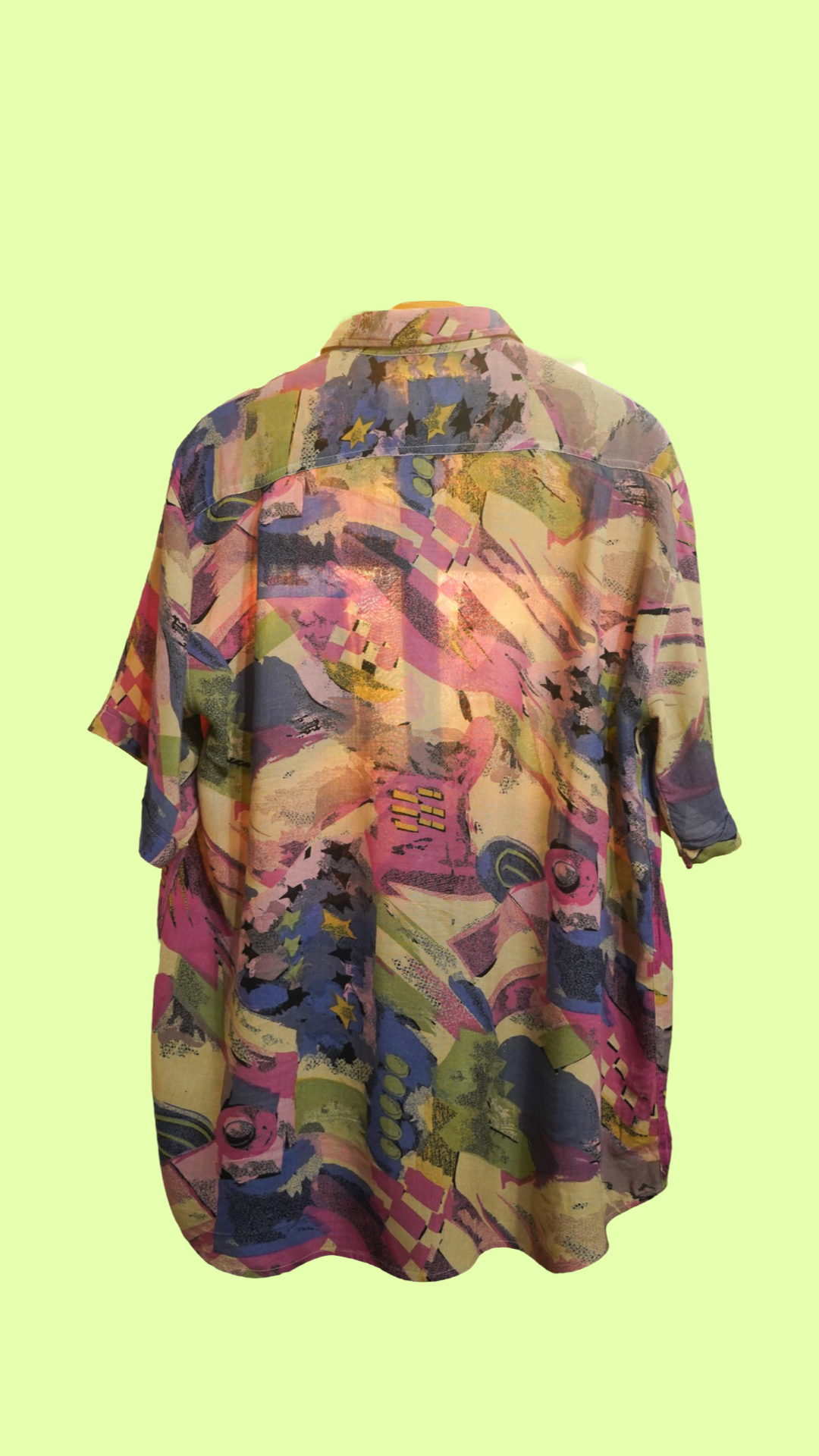 Vintage Multicolor Fantasy Shirt Unisex Short Sleeves Size L