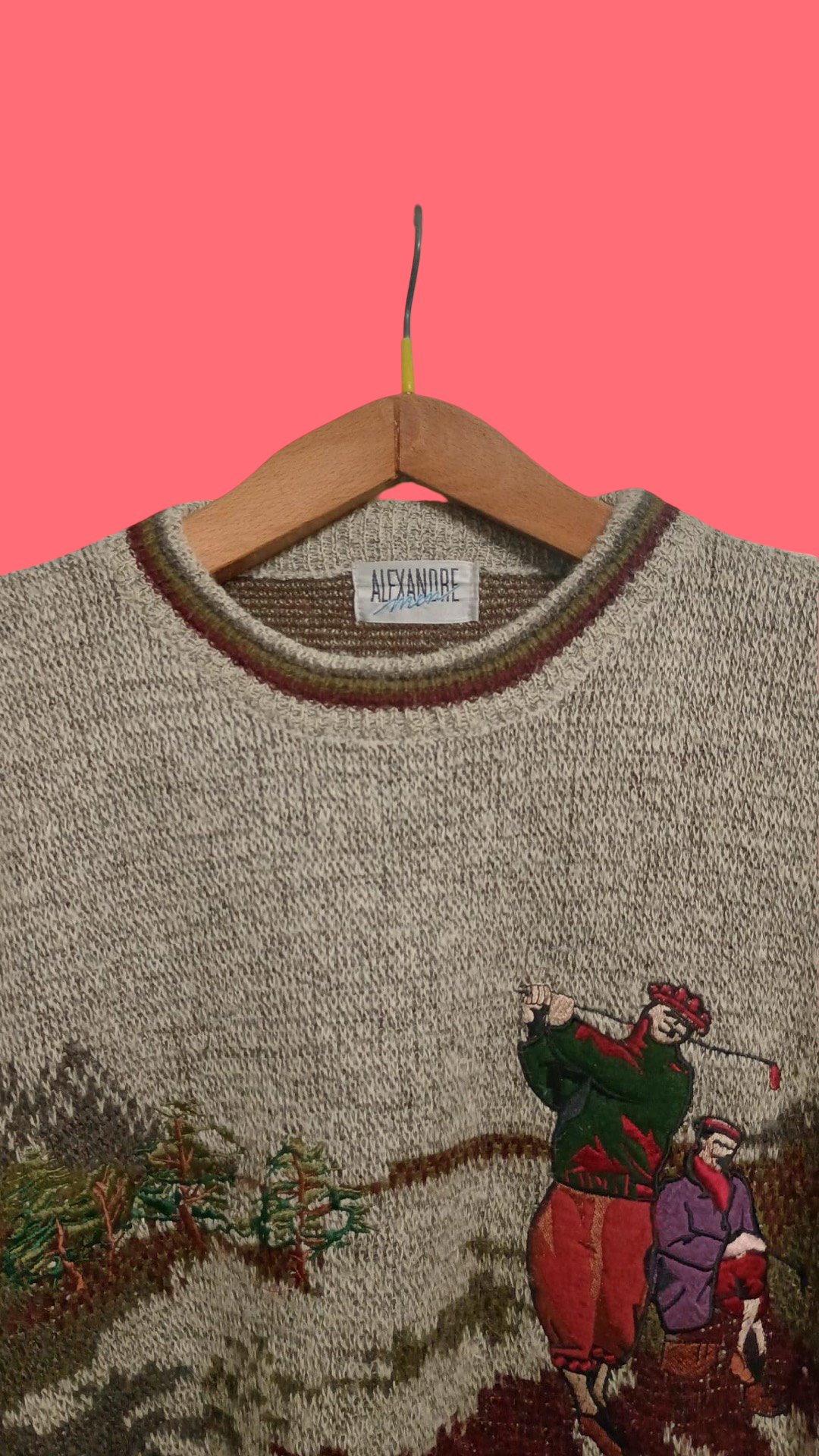 Vintage Multicolor Fantasy 90's Sweater Unisex Size L