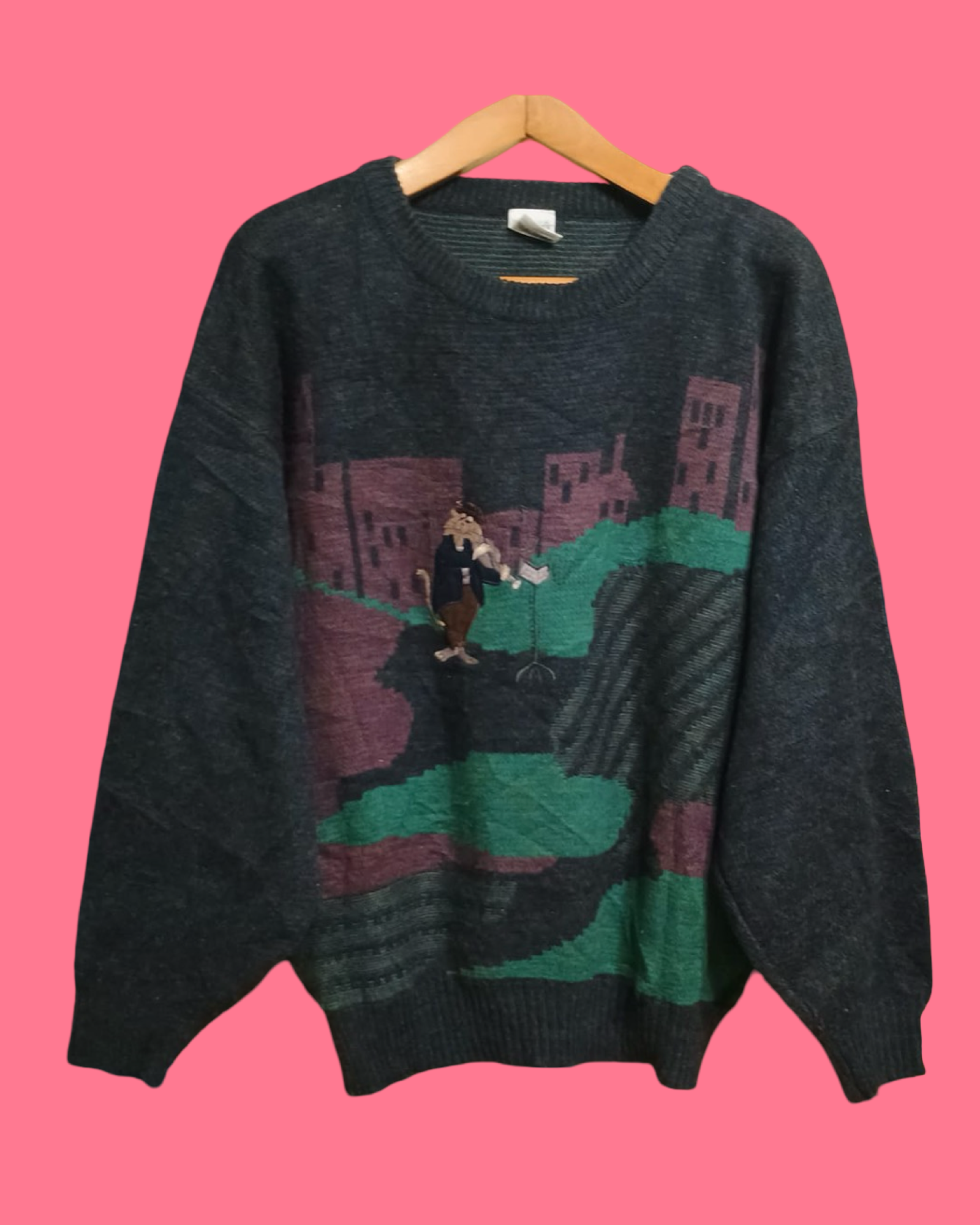 Vintage Multicolor Fantasy 90's Sweater Unisex Size M