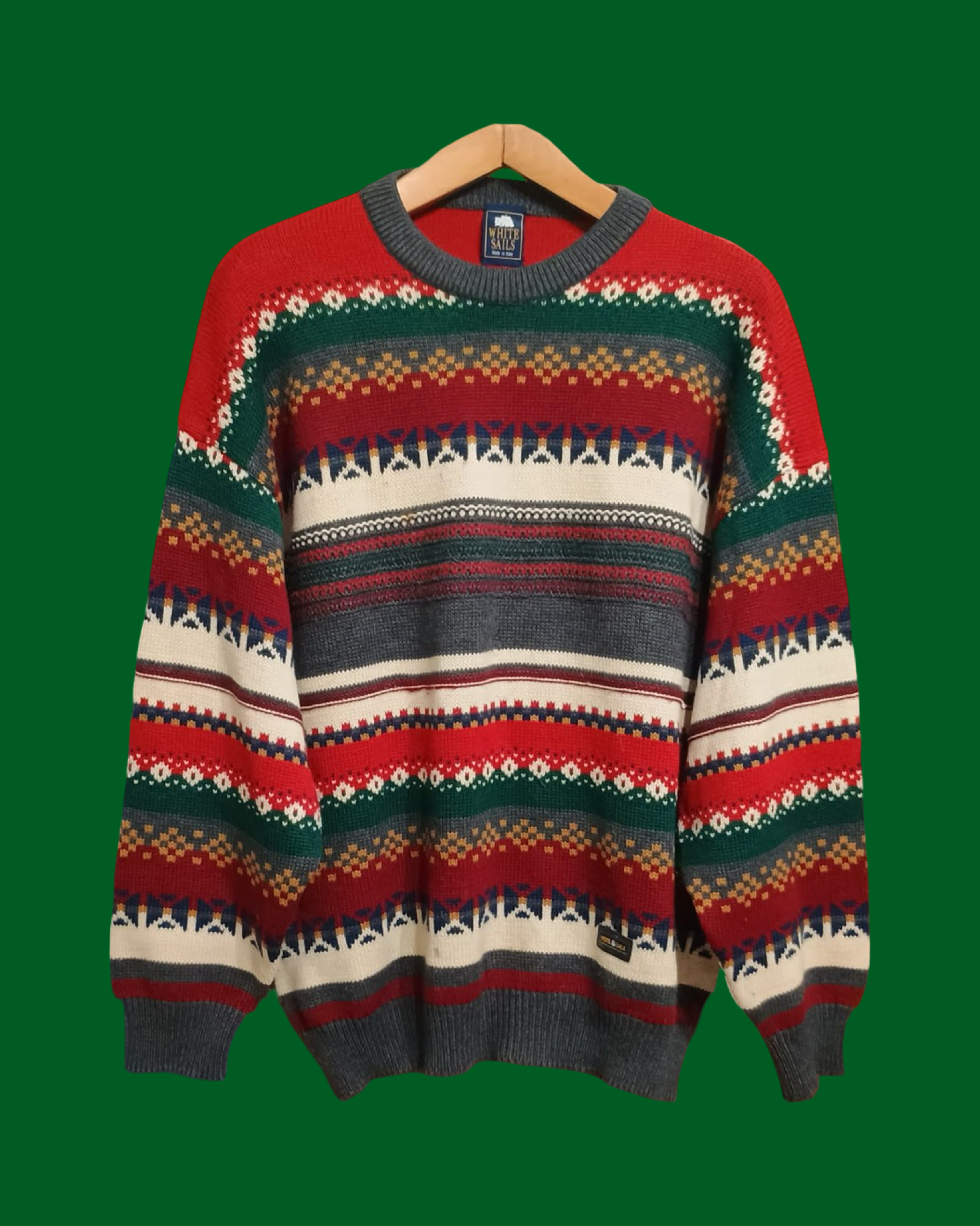 Vintage Multicolor Fantasy 90's Sweater Unisex Size L