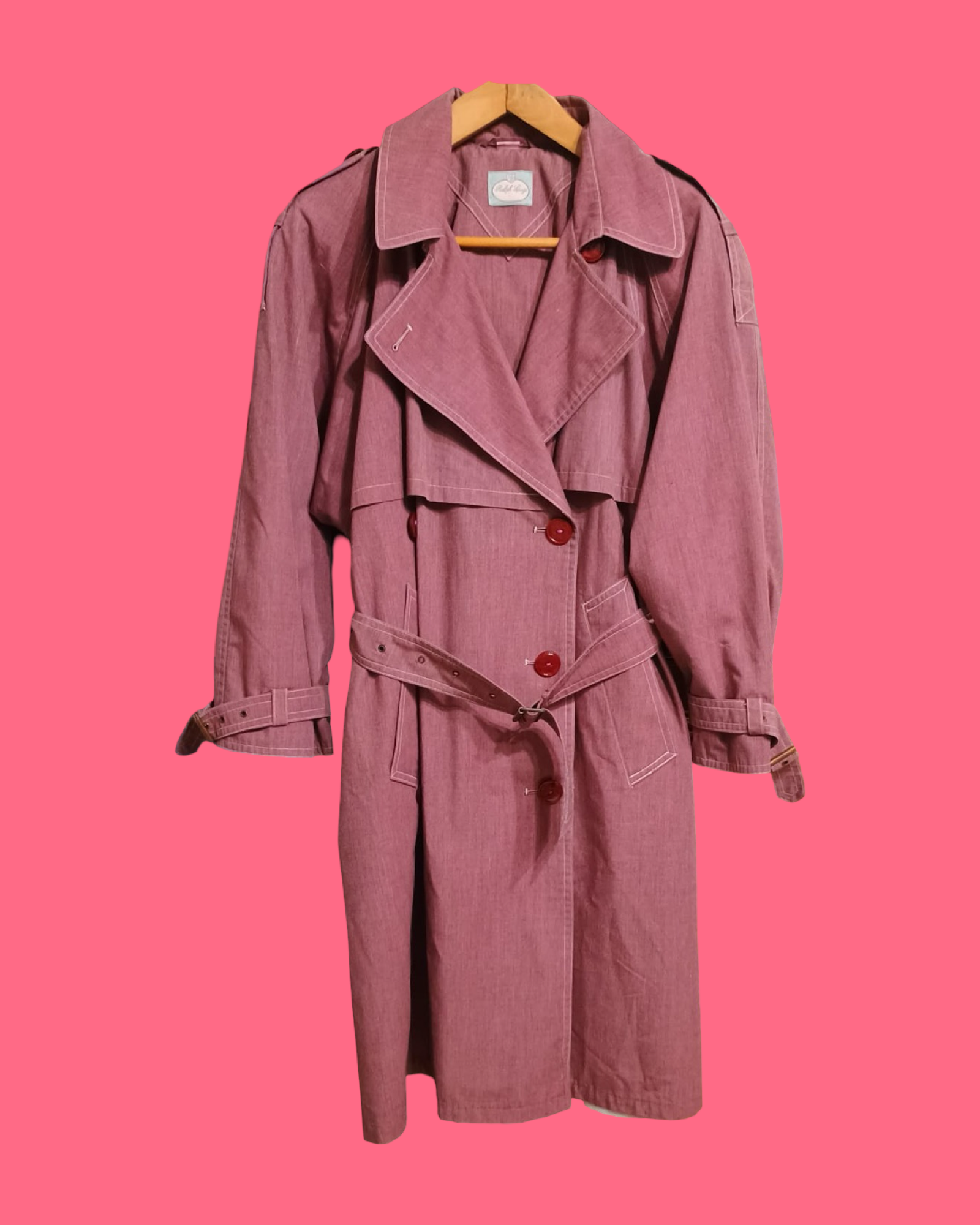 Vintage Multicolor Fantasy 90's Trench Woman Size XL