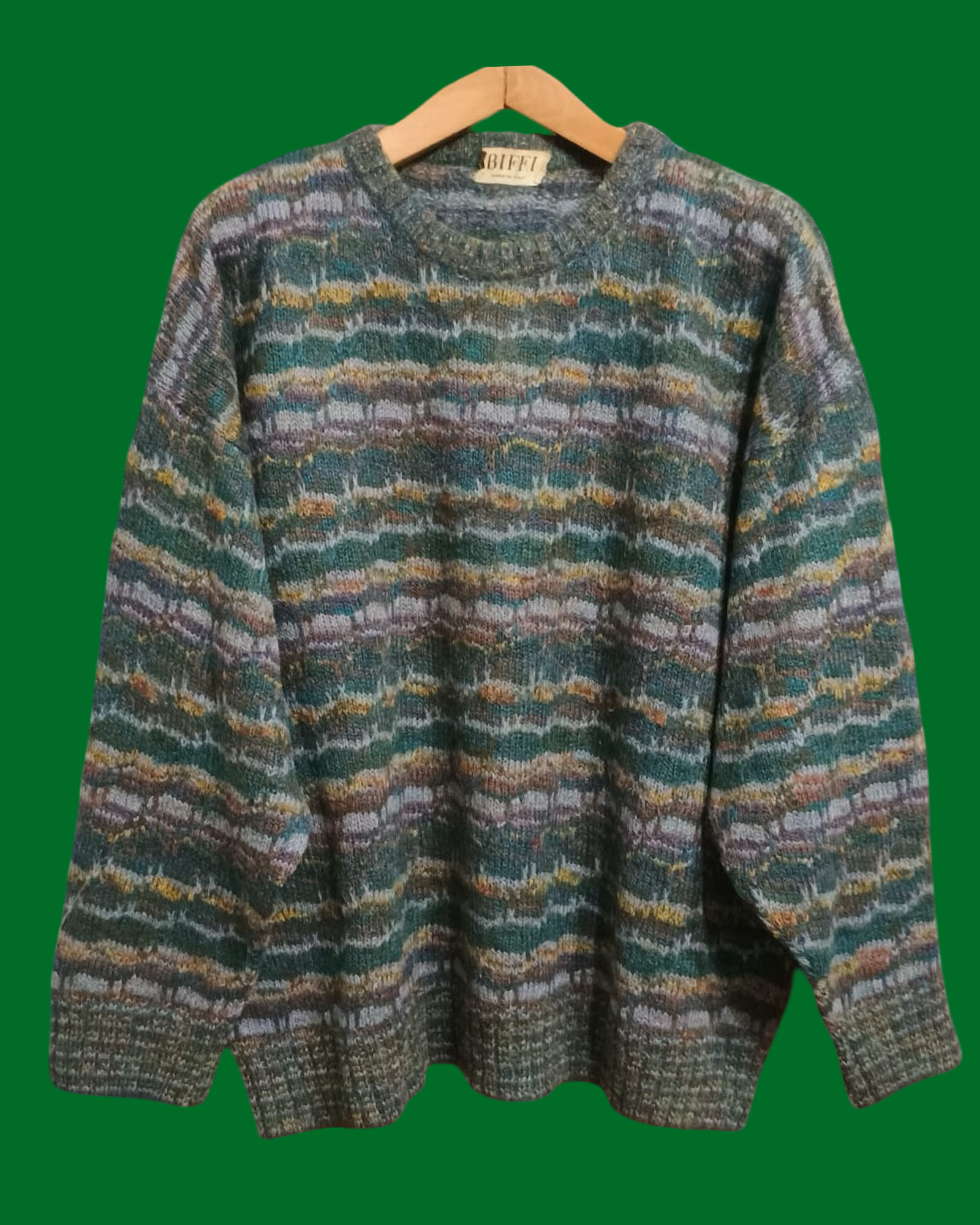 Vintage Multicolor Fantasy 90's Sweater Unisex Size L