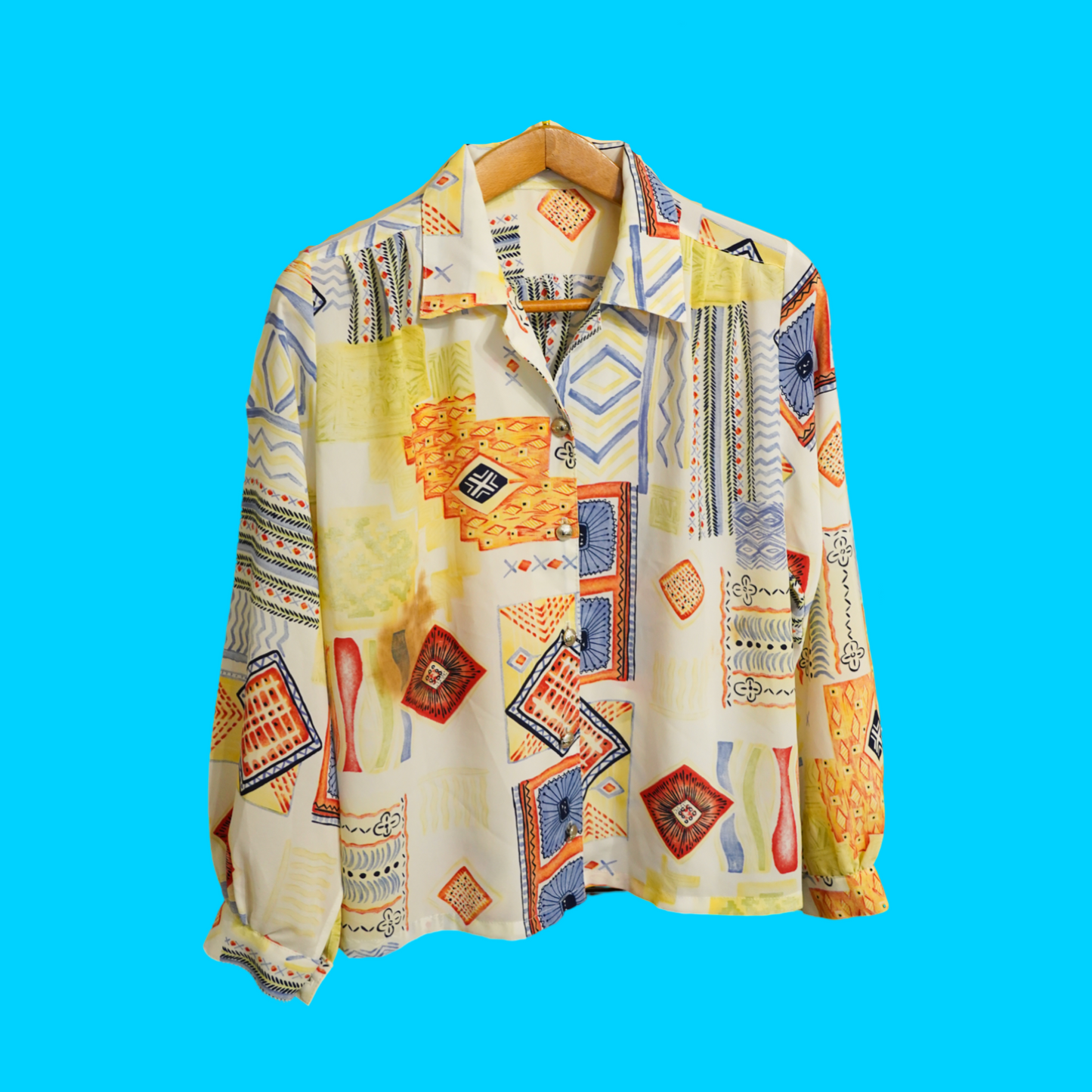 Camicia Donna Fantasia Vintage Multicolor Taglia S/M