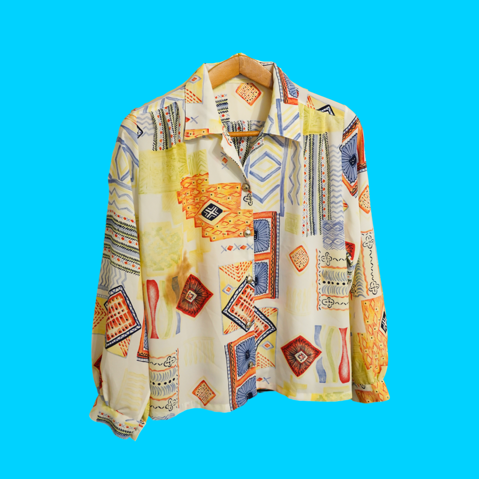 Vintage Multicolor Fantasy Shirt Woman Size S