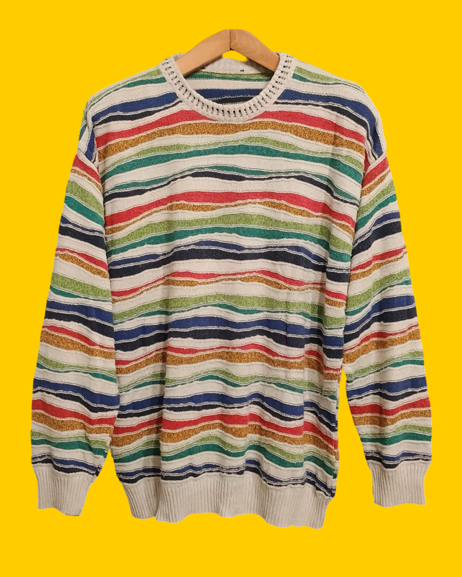 Vintage Multicolor Fantasy 90's Sweater Unisex Size L