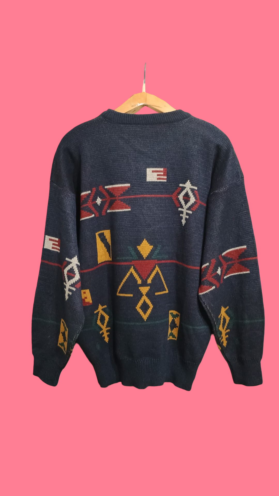 Vintage Multicolor Fantasy 90's Sweater Unisex Size L
