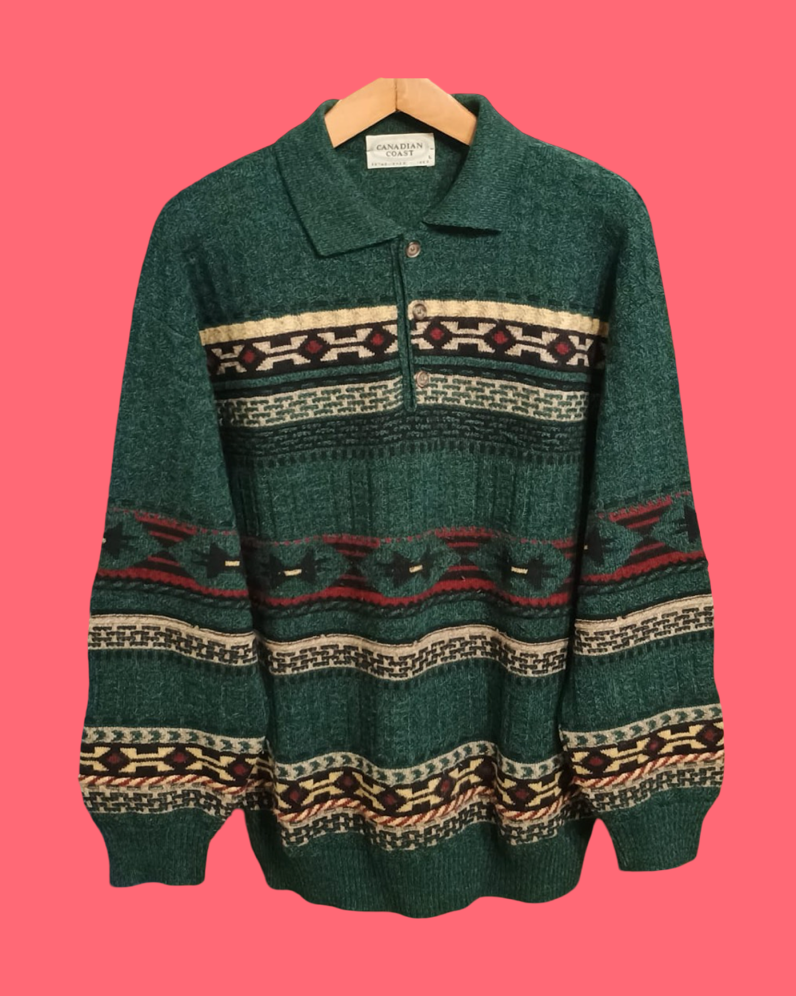 Vintage Multicolor Fantasy 90's Sweater Unisex Size XL