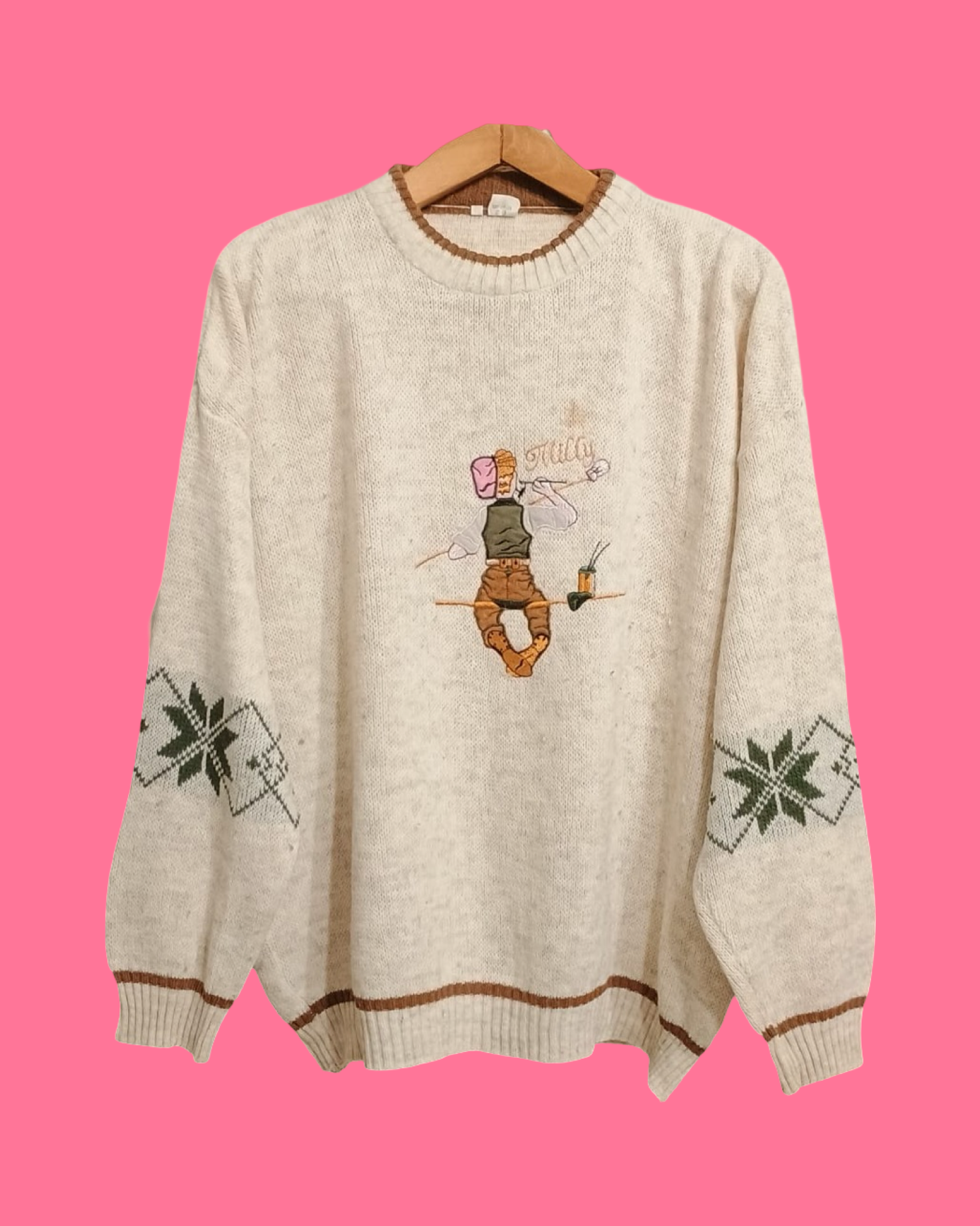 Vintage Multicolor Fantasy 90's Sweater Unisex Size XL