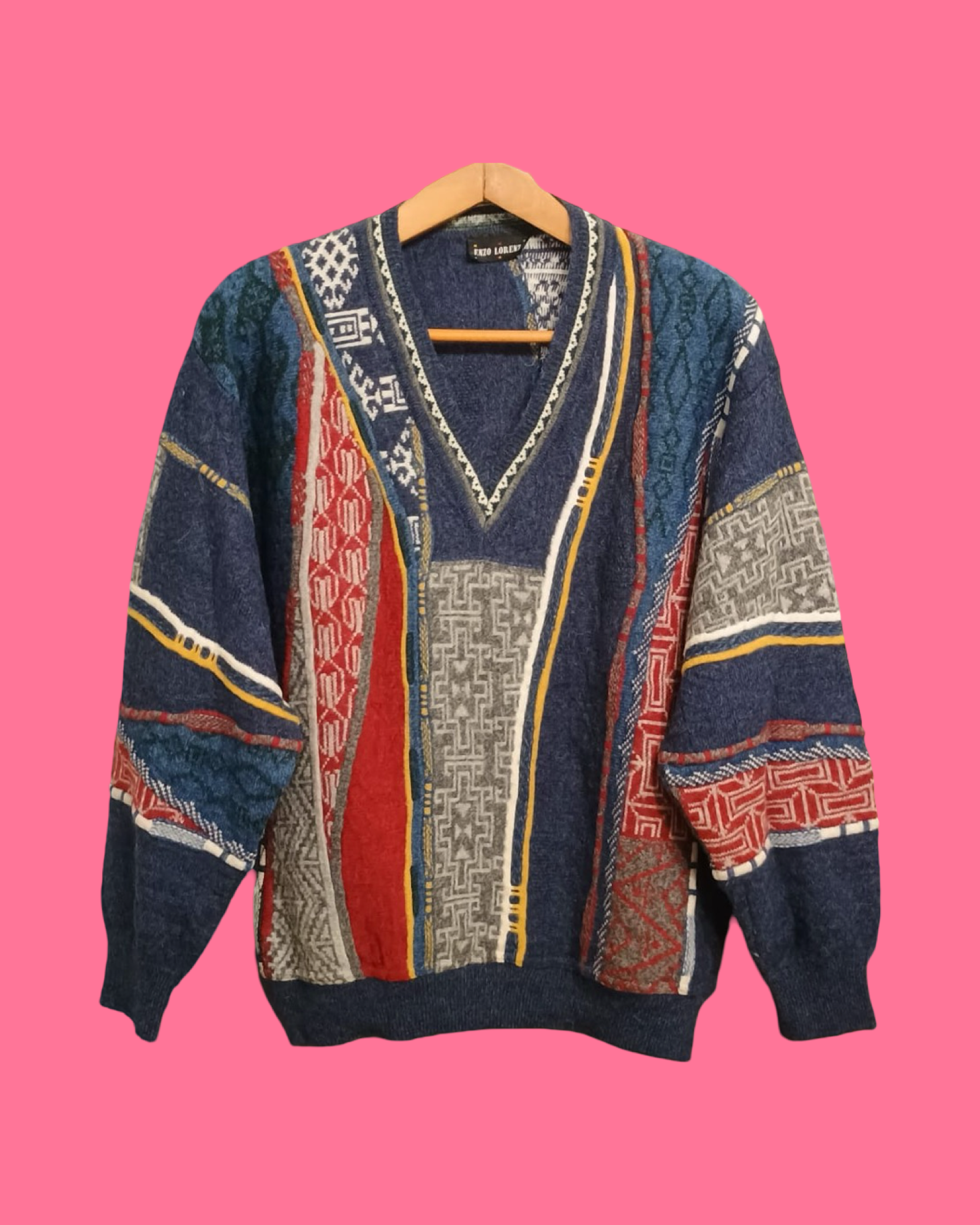 Vintage Multicolor Fantasy 90's Sweater Unisex Size M