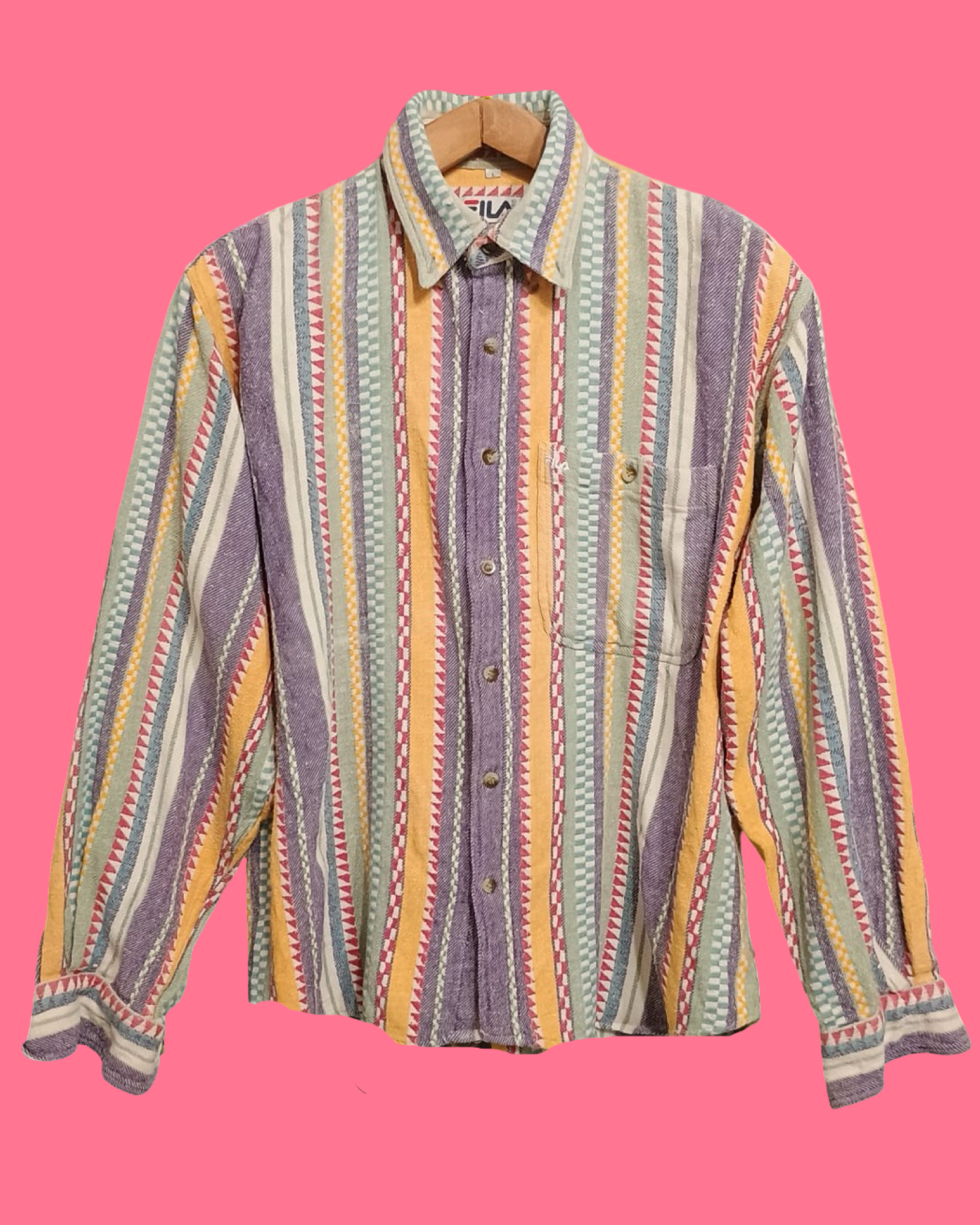 Vintage Multicolor Fantasy 90's Fila Shirt Unisex Size L