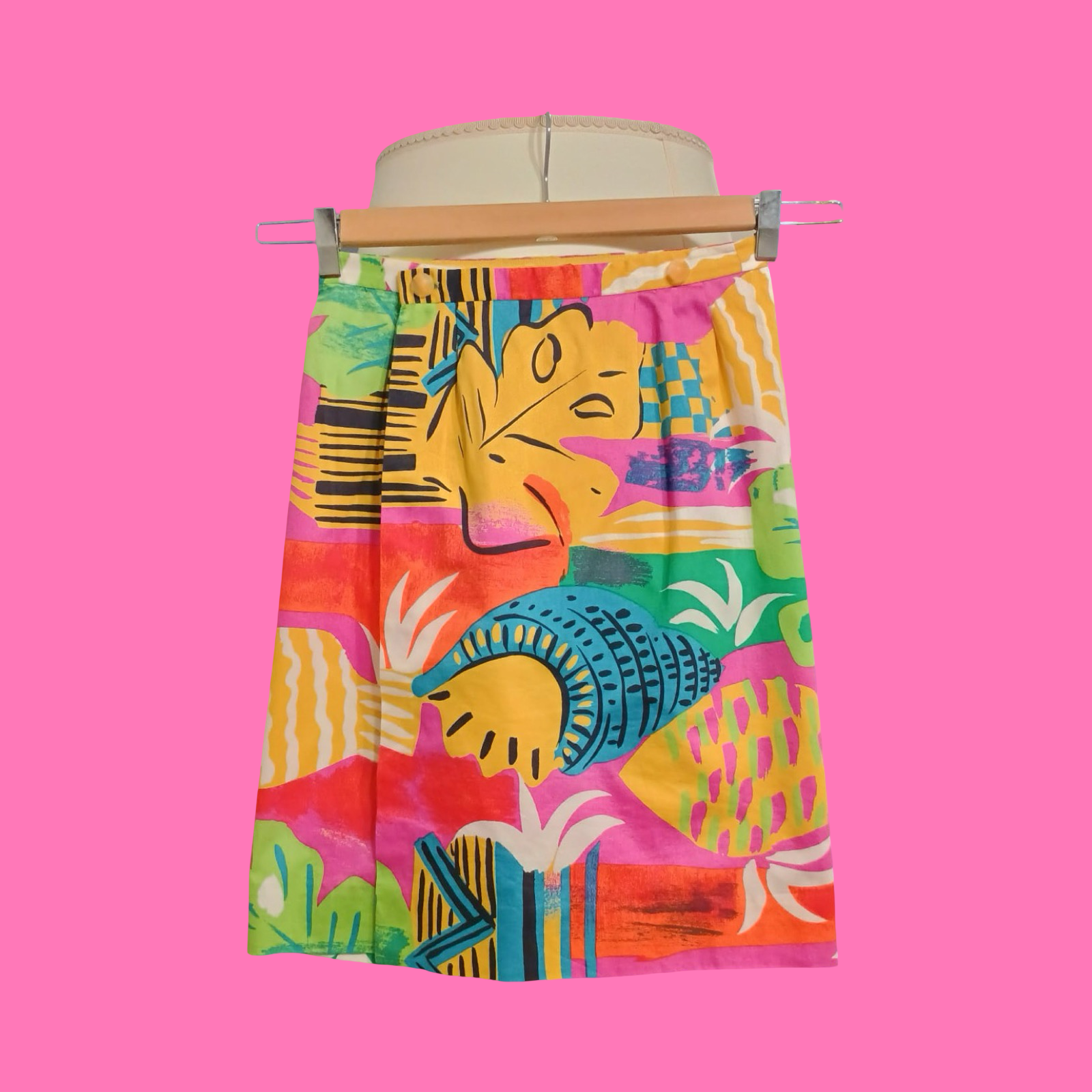Vintage Multicolor Fantasy 90's Shirt Woman Skirt M