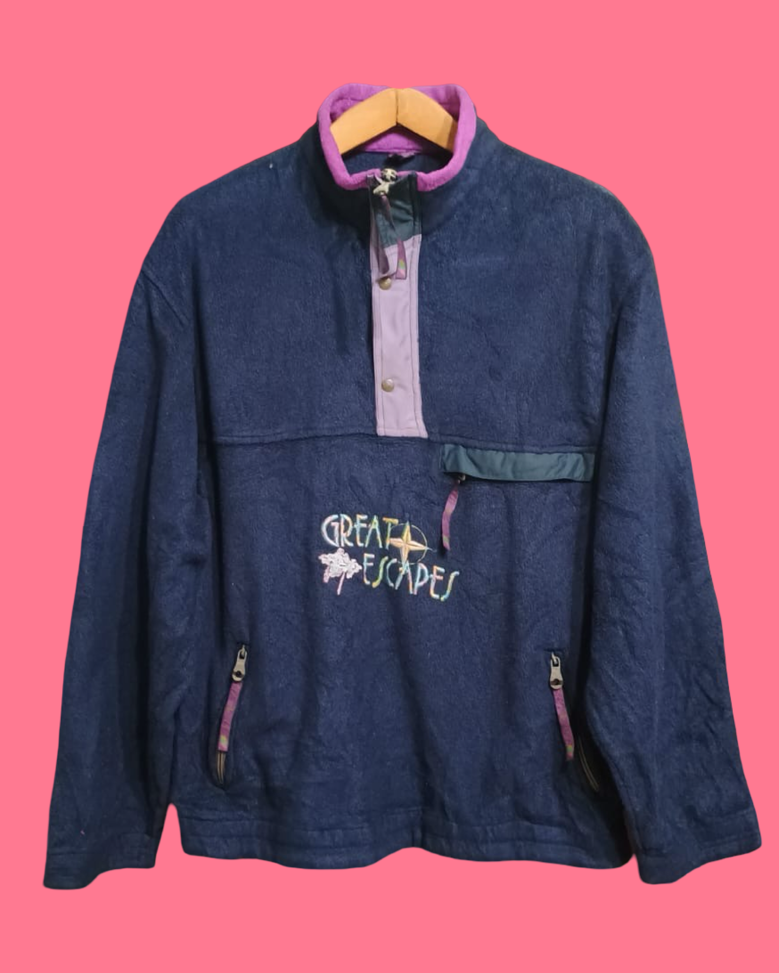 Vintage Multicolor Fantasy 90's Sweatshirt Unisex Size L