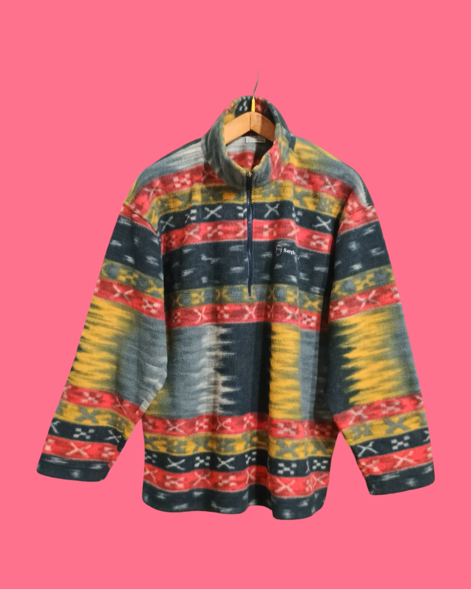 Vintage Multicolor Fantasy 90's Sergio Tacchini Sweatshirt Unisex Size L