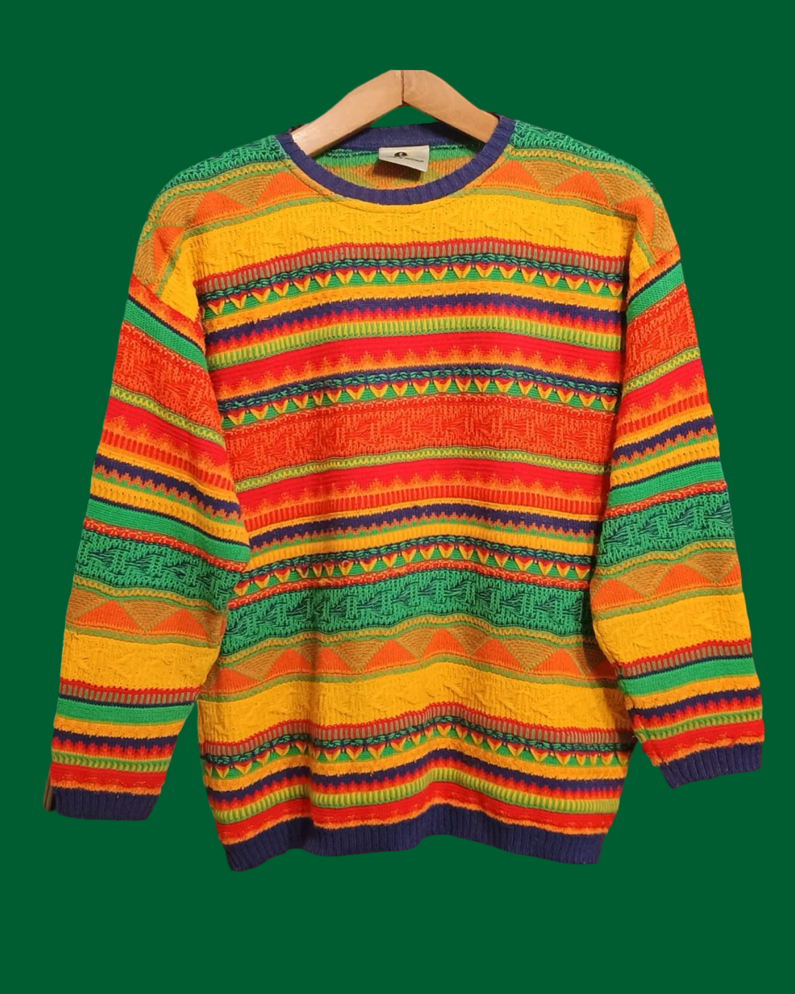 Vintage Multicolor Fantasy 90's Sweater Woman Size M