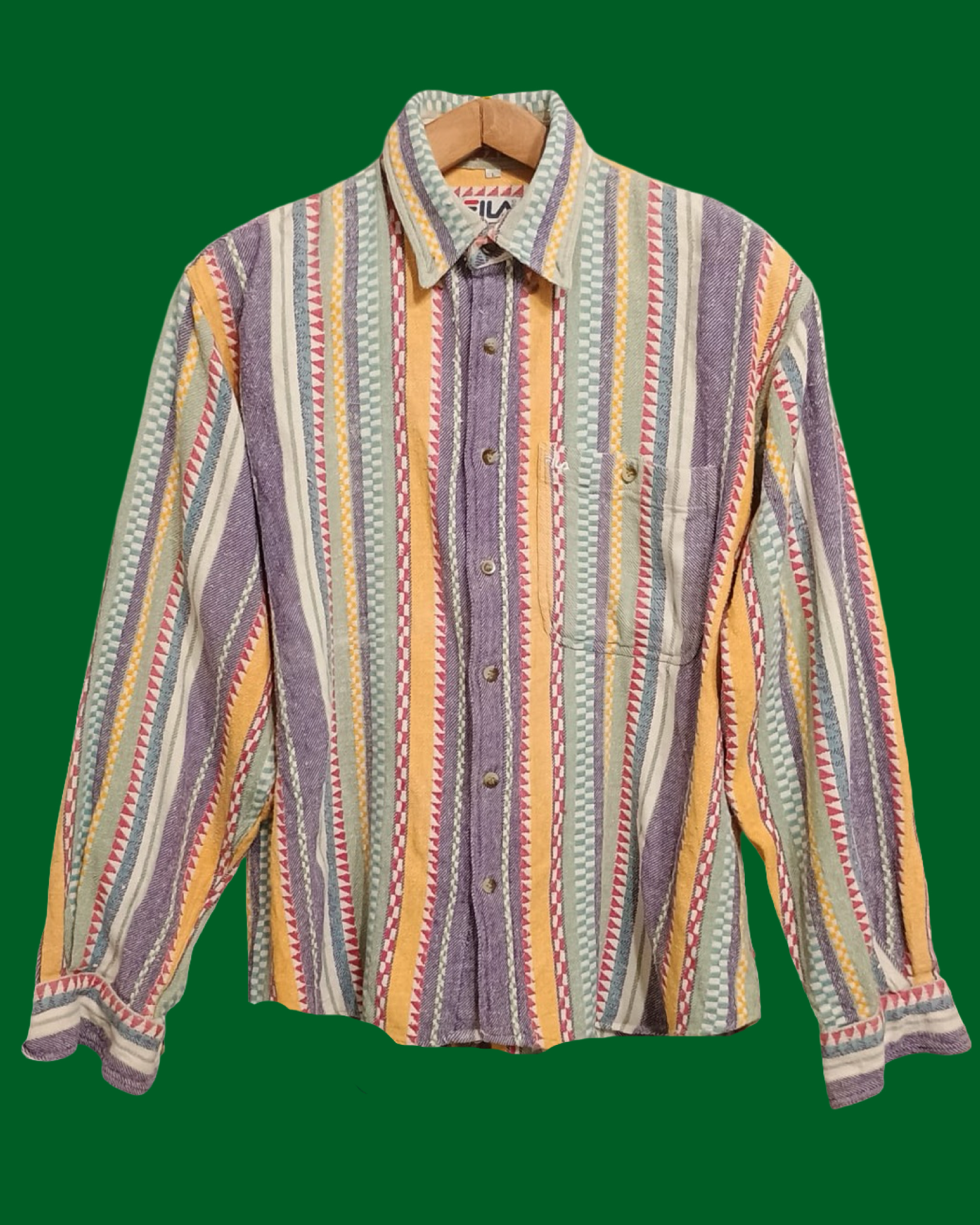 Vintage Multicolor Fantasy 90's Fila Shirt Unisex Size L