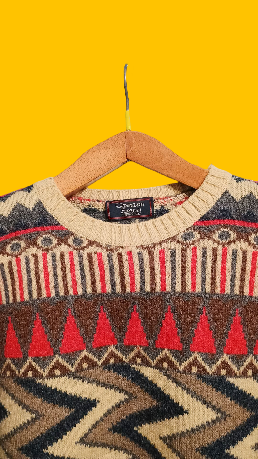 Maglione Vintage Multicolor A Fantasia Anni 90 Unisex Size M