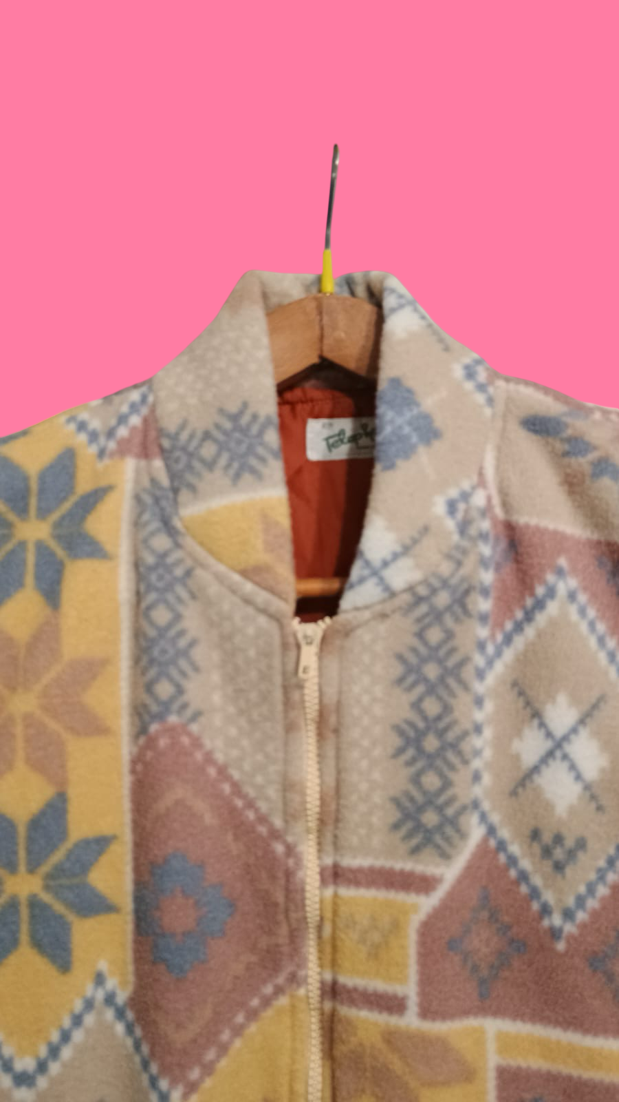 Vintage Multicolor Fantasy 90's Pile Gilet Unisex Size M