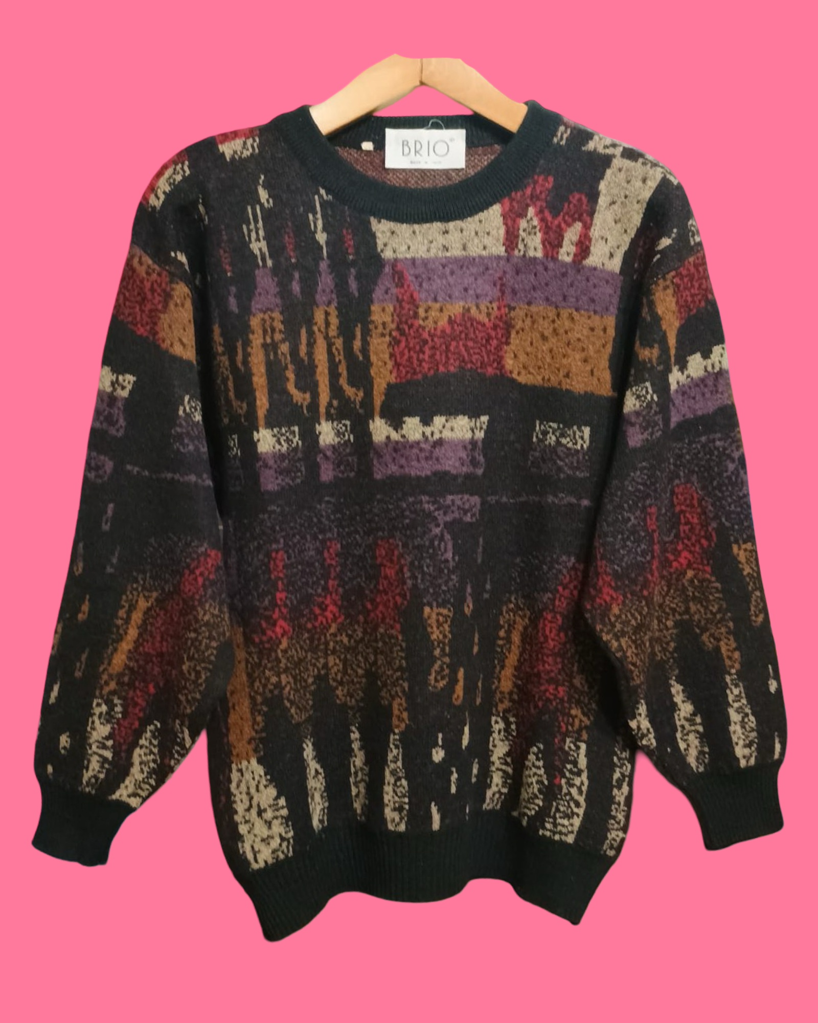 Vintage Multicolor Fantasy 90's Sweater Unisex Size M