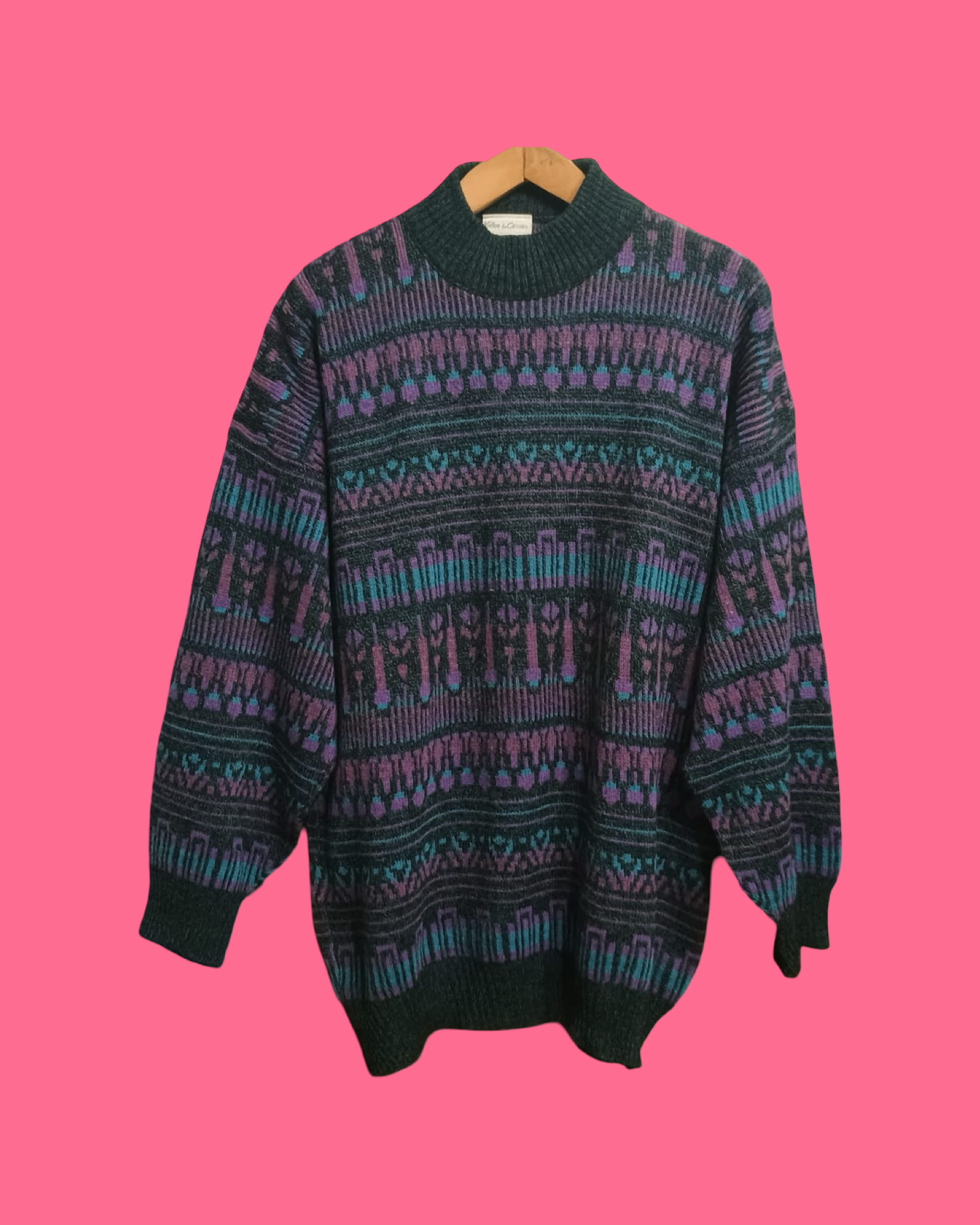 Vintage Multicolor Fantasy 90's Sweater Unisex Size XL
