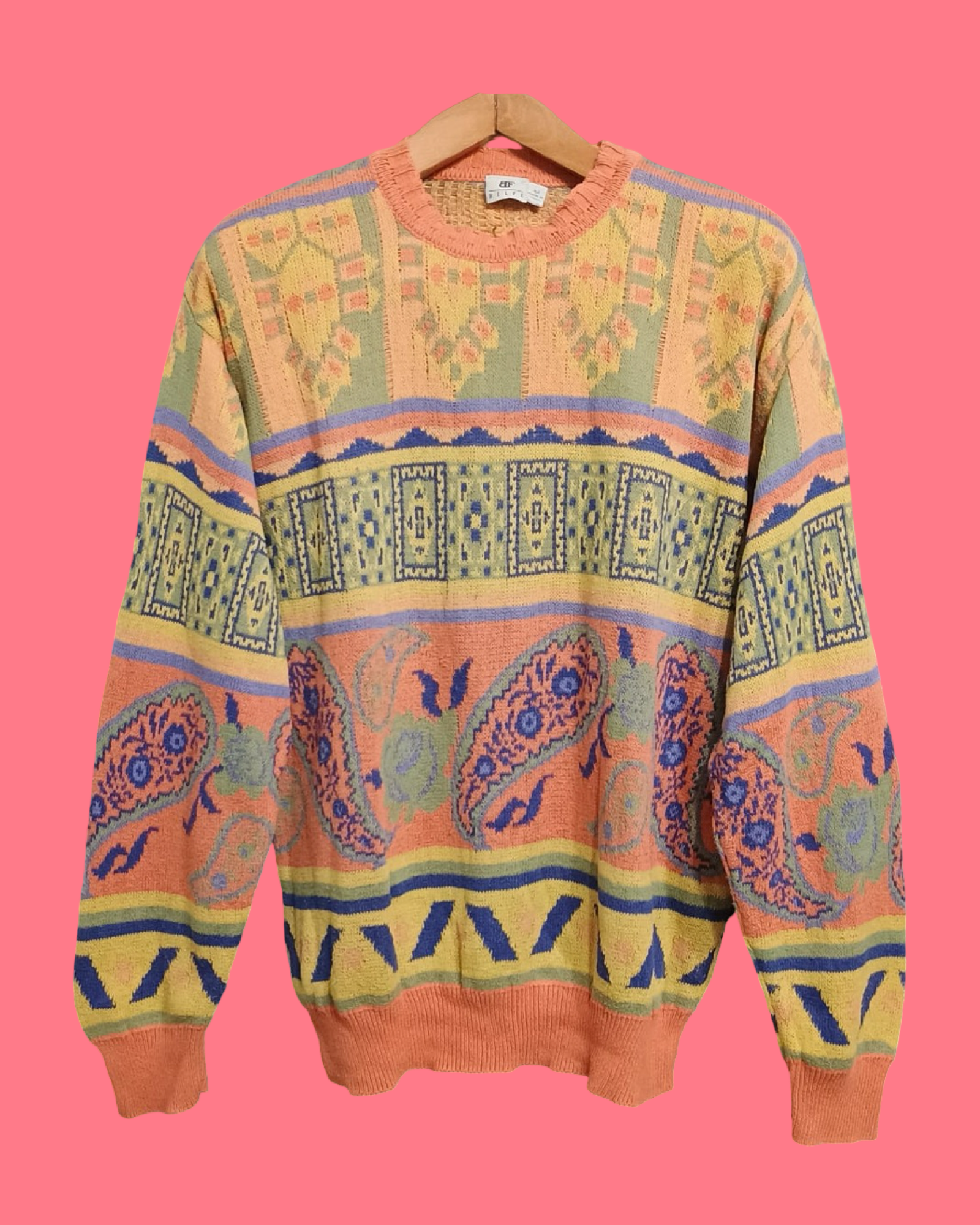 Vintage Multicolor Fantasy 90's Sweater Unisex Size M