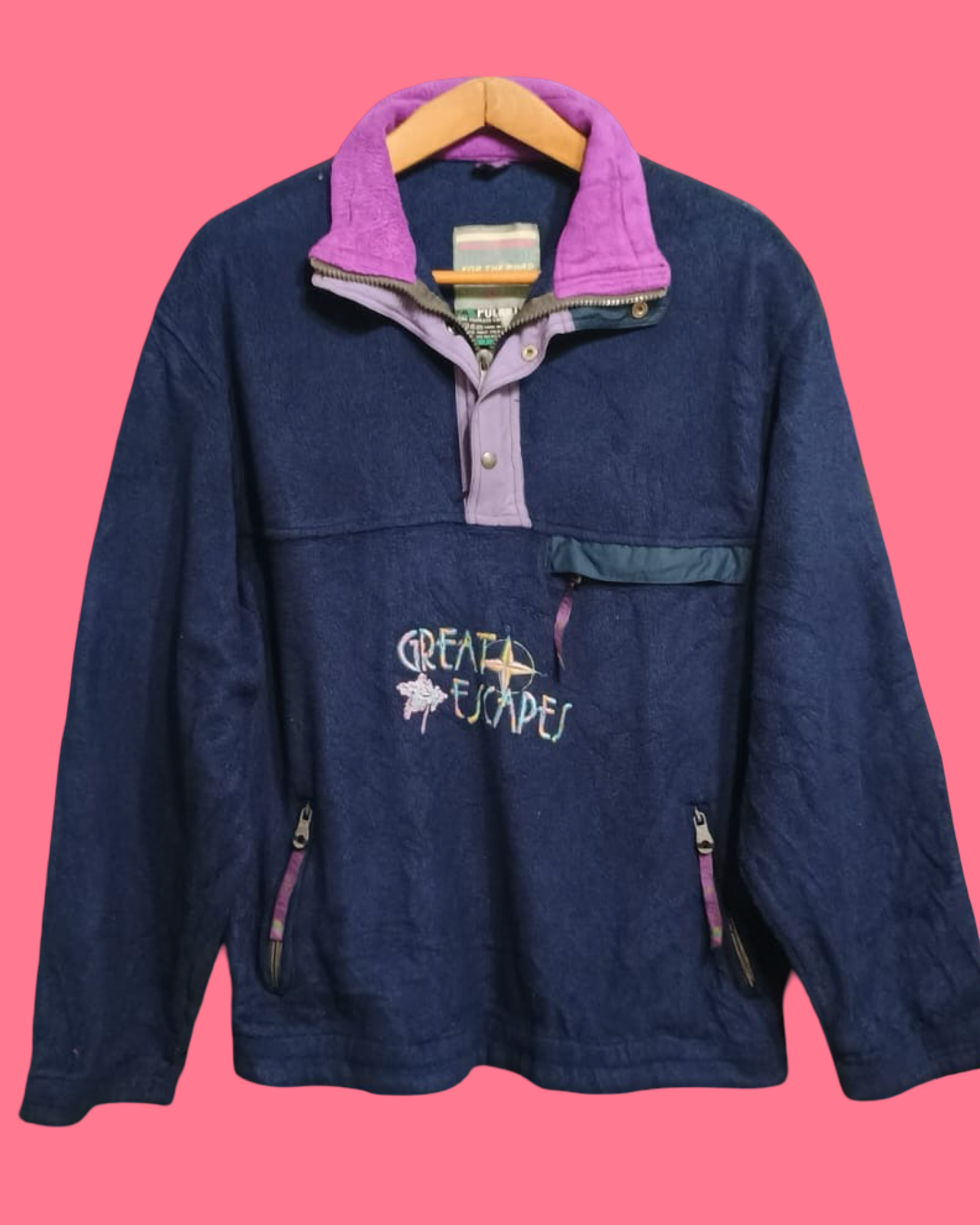 Vintage Multicolor Fantasy 90's Sweatshirt Unisex Size L