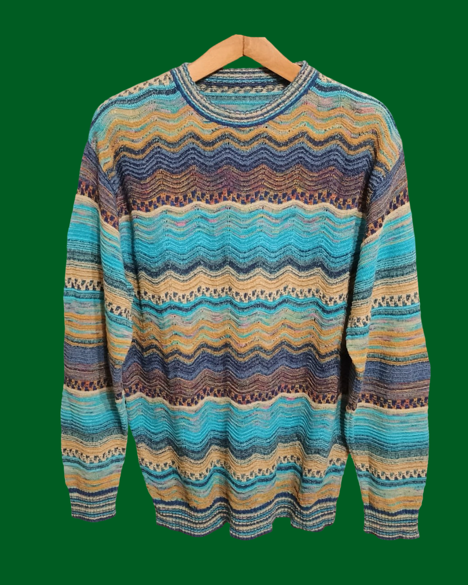 Vintage Multicolor Fantasy 90's Sweater Unisex Size L
