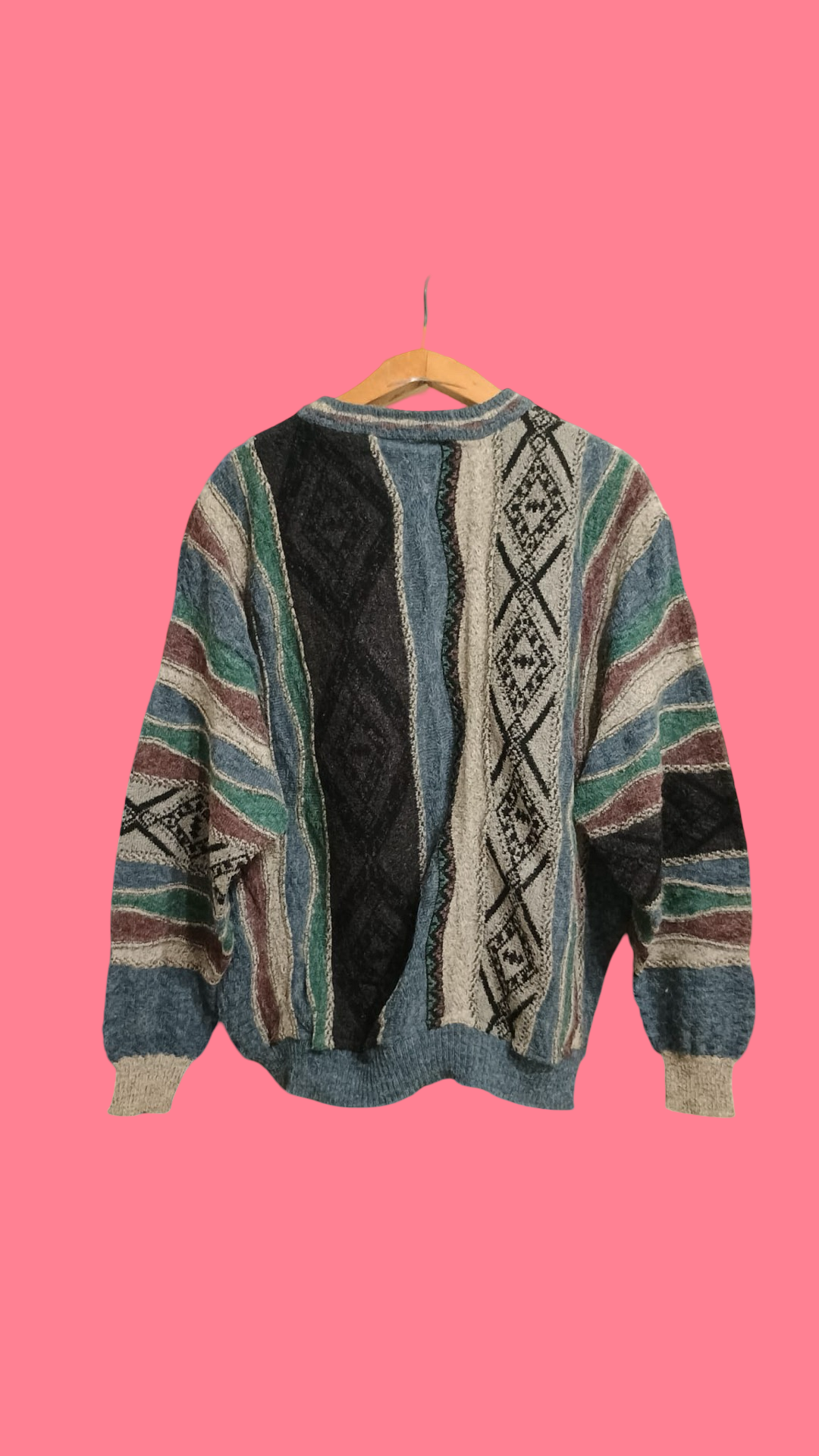 Vintage Multicolor Fantasy 90's Sweater Unisex Size M