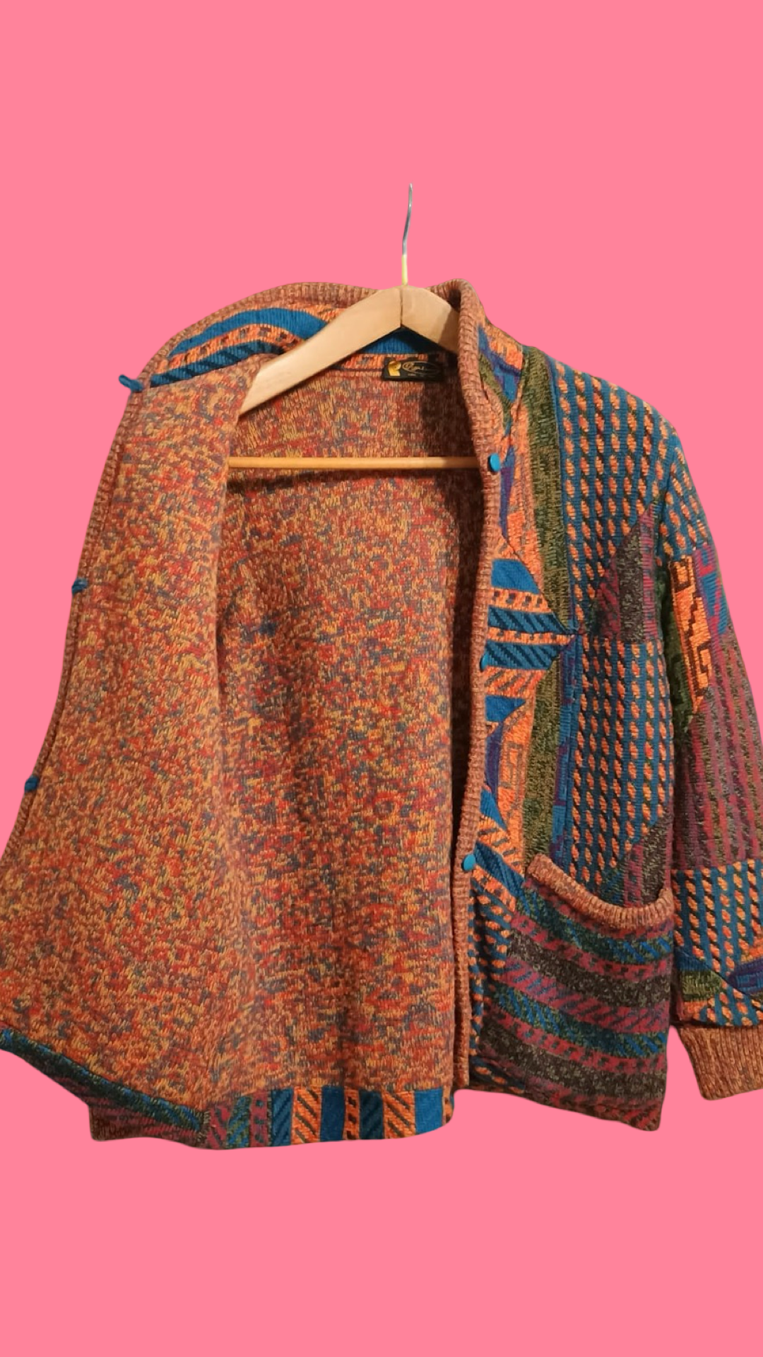Vintage Multicolor Fantasy 90's Cardigan Unisex Size M