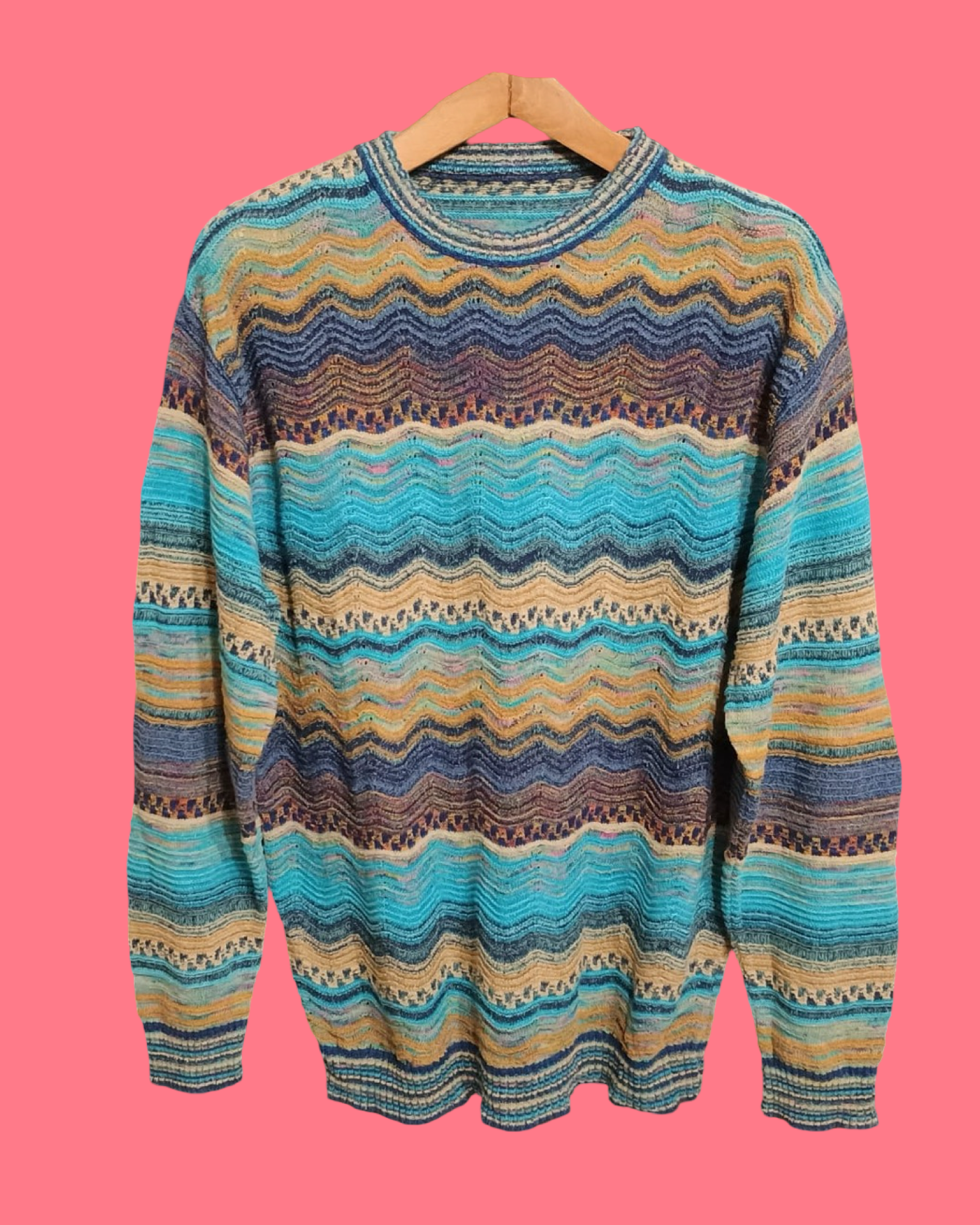 Vintage Multicolor Fantasy 90's Sweater Unisex Size L