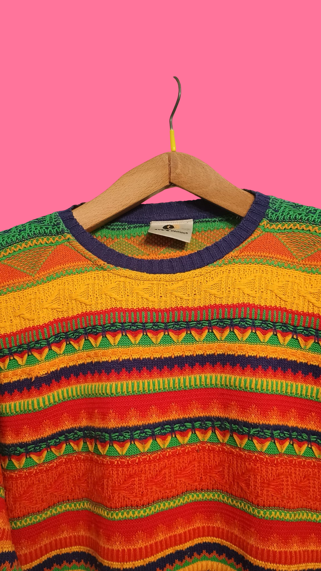 Vintage Multicolor Fantasy 90's Sweater Woman Size M