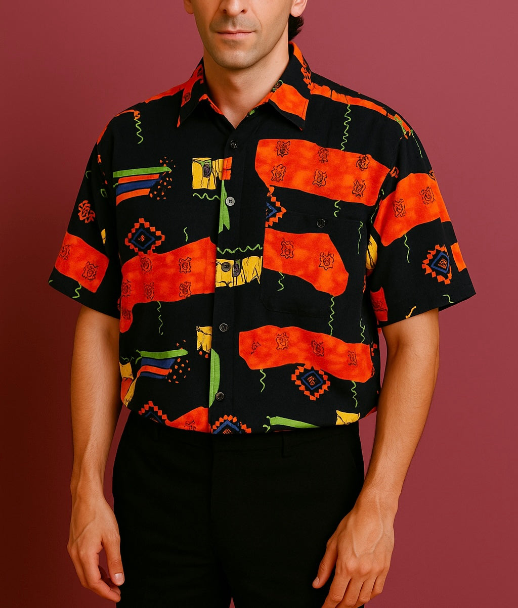 Vintage Style Multicolor Fantasy 90's Shirt Unisex Size M