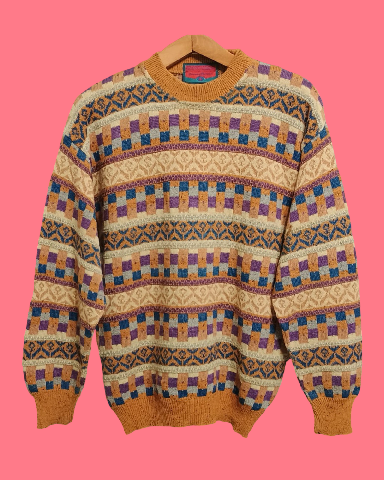 Vintage Multicolor Fantasy 90's Sweater Unisex Size M